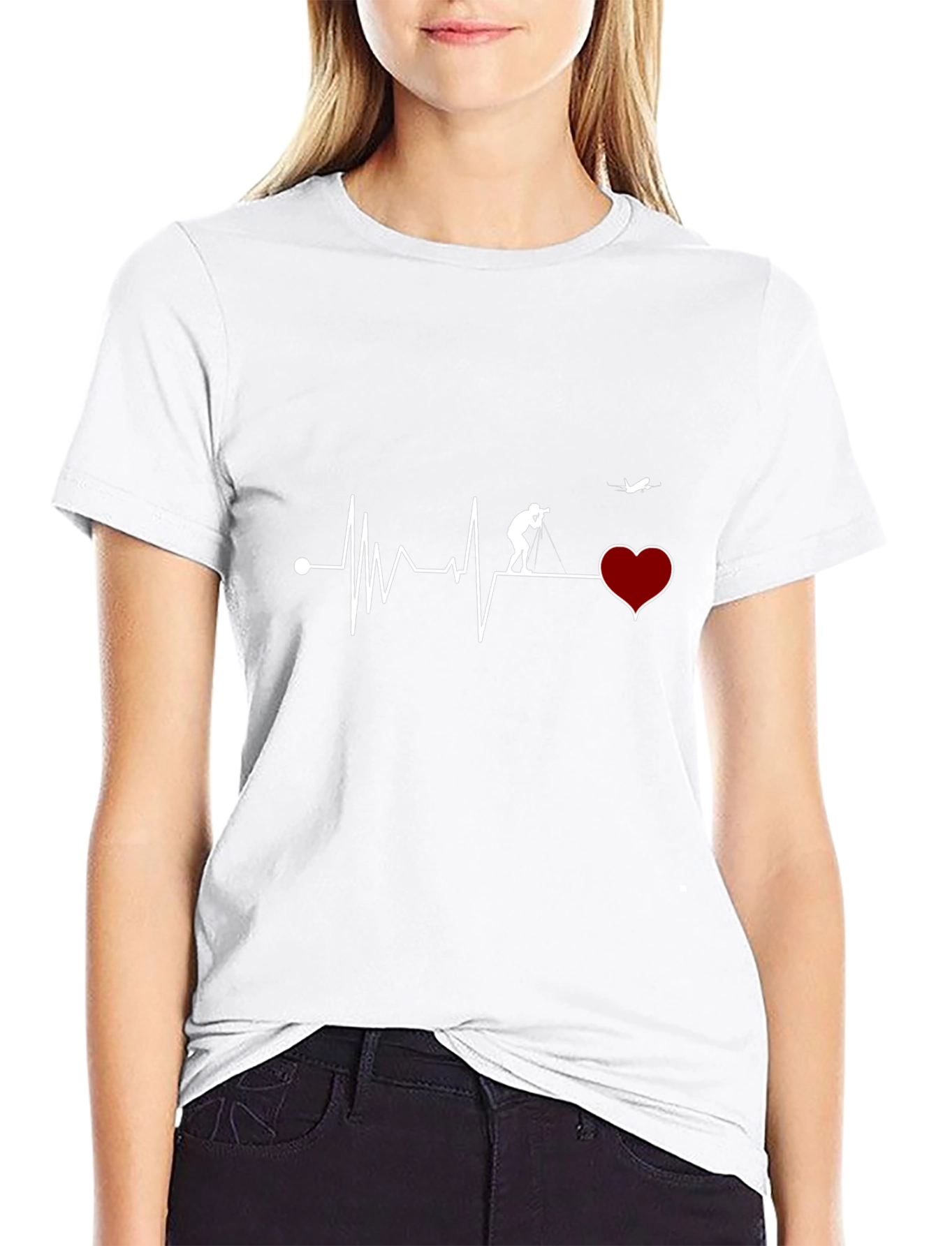 Heartbeat Photographer T-Shirt - Black
