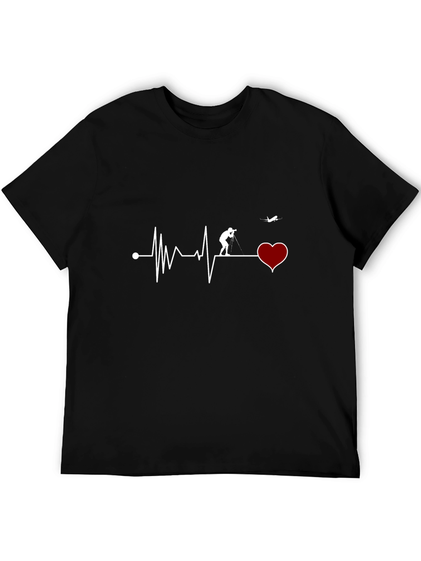 Heartbeat Photographer T-Shirt - Black
