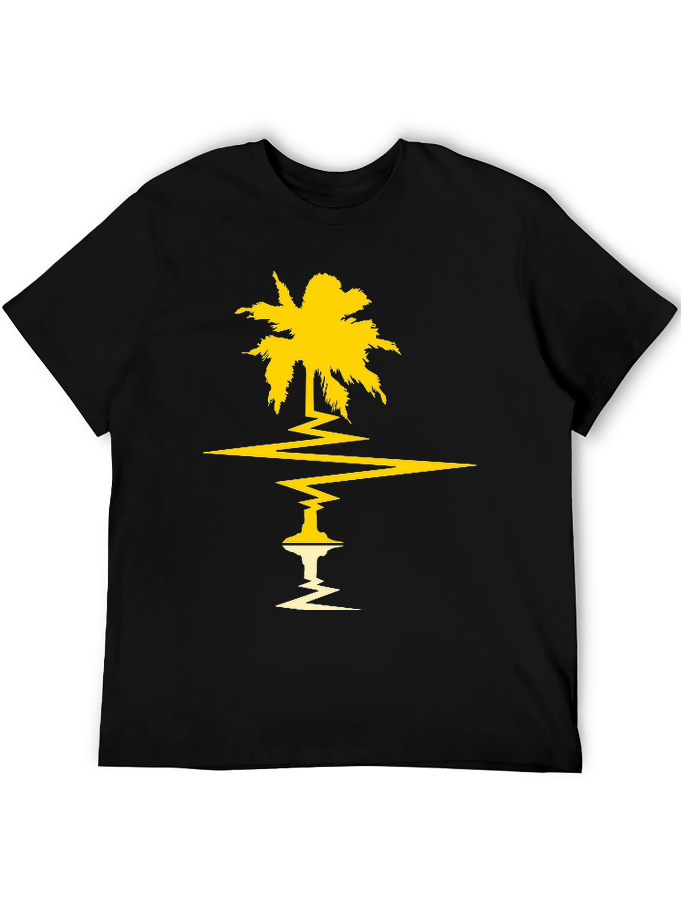Palm Tree Graphic Tee - Black
