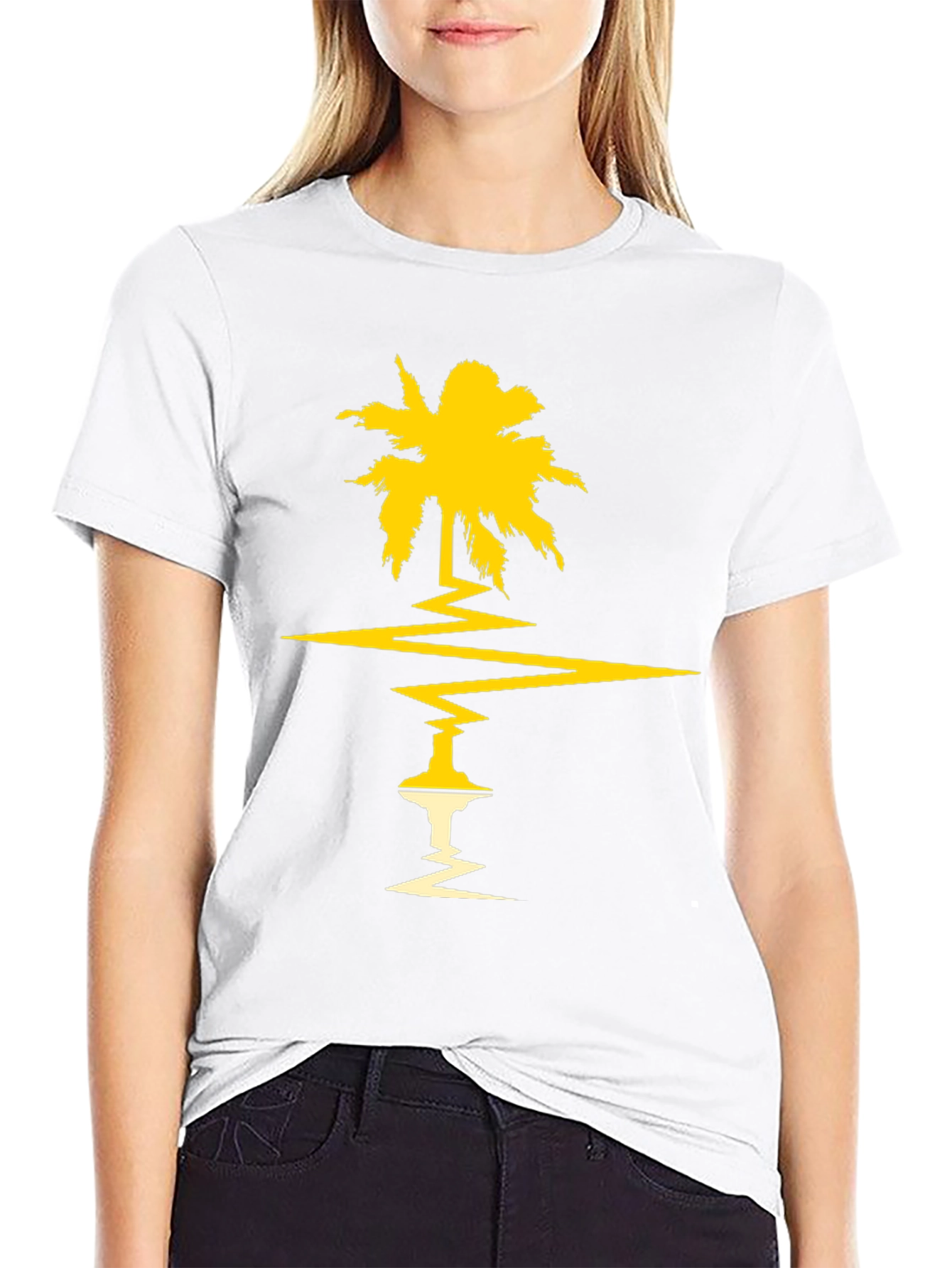 Palm Tree Graphic Tee - Black
