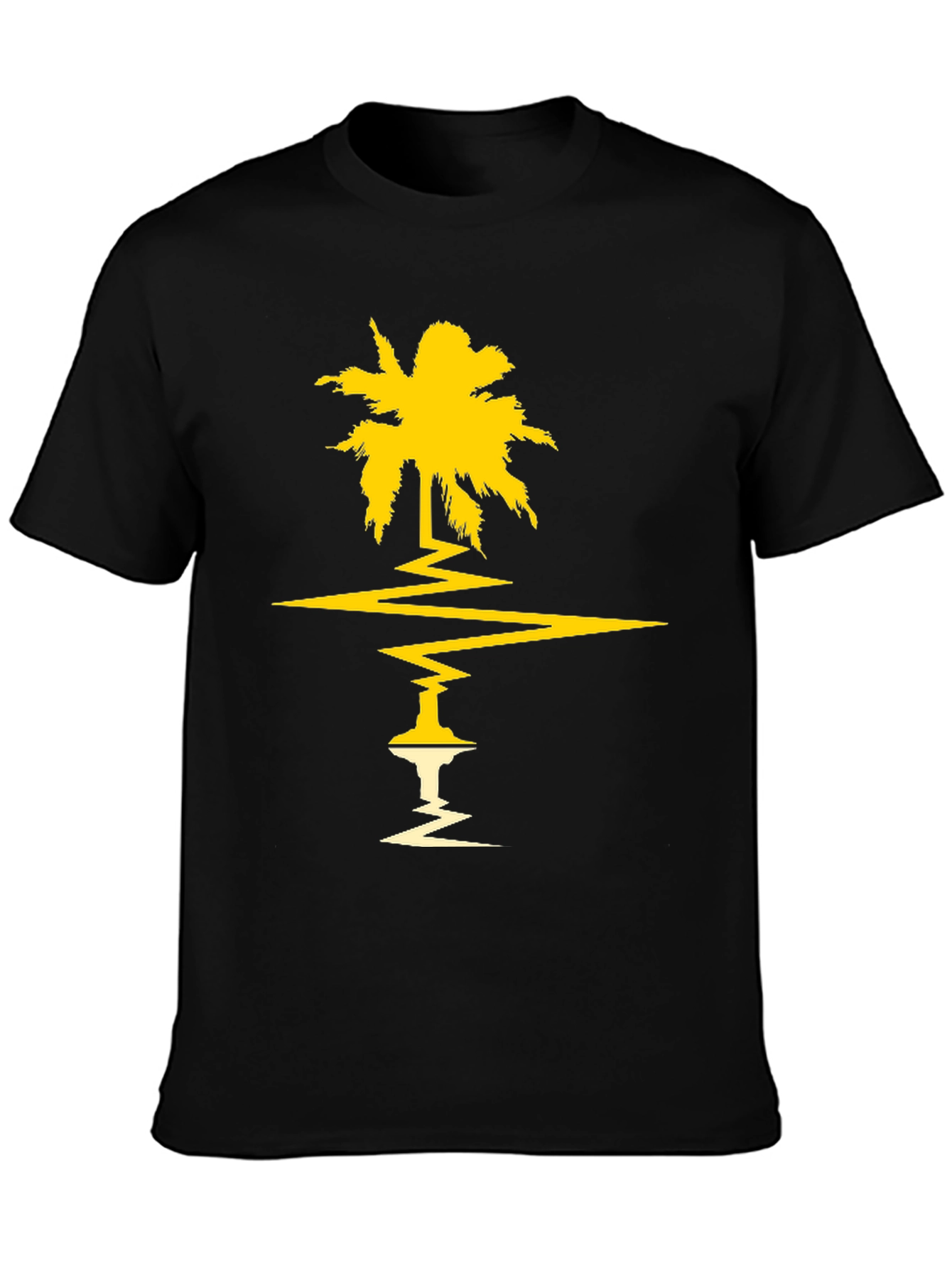 Palm Tree Graphic Tee - Black