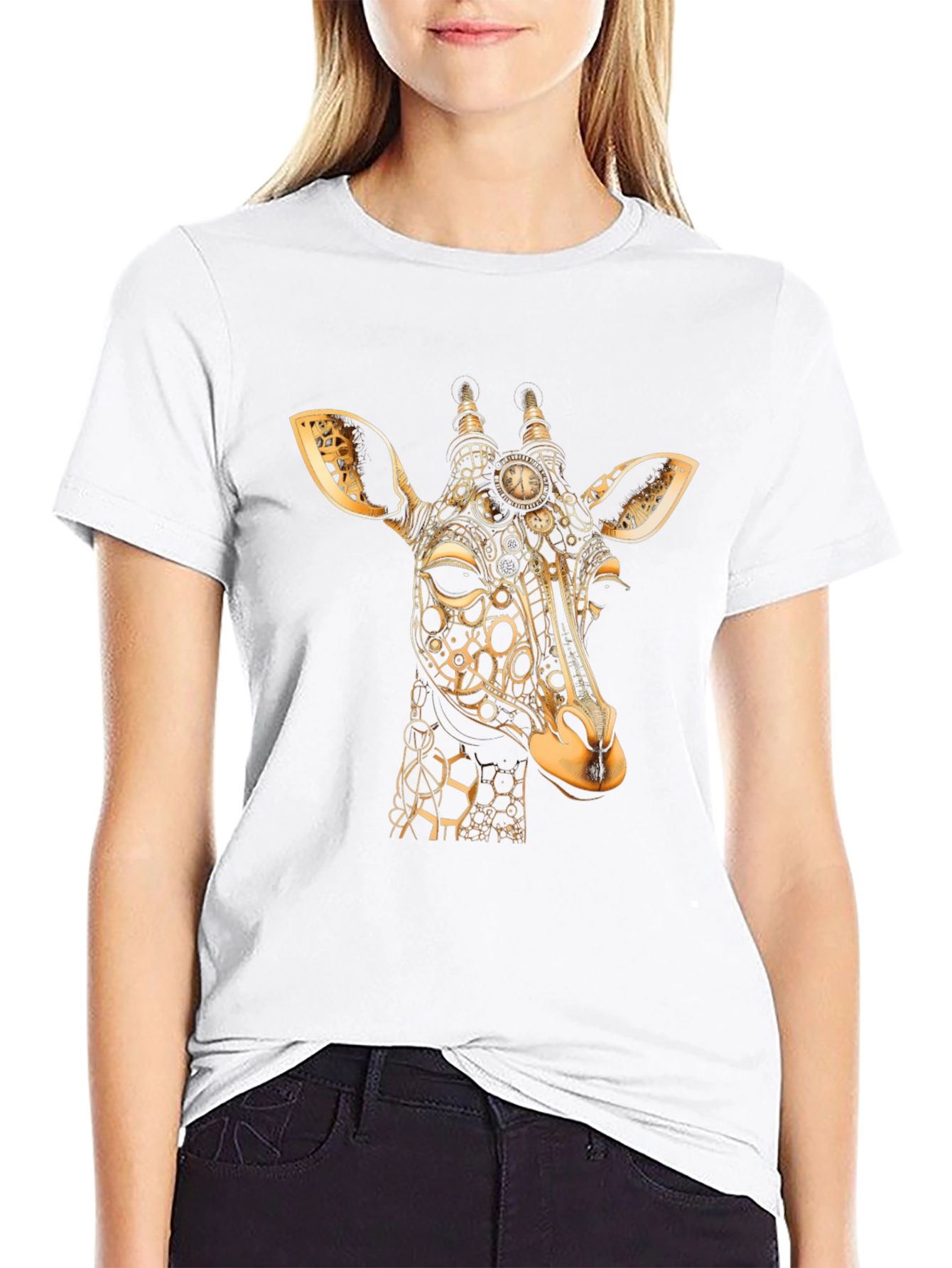 Steampunk Giraffe Graphic Tee - Unique Design