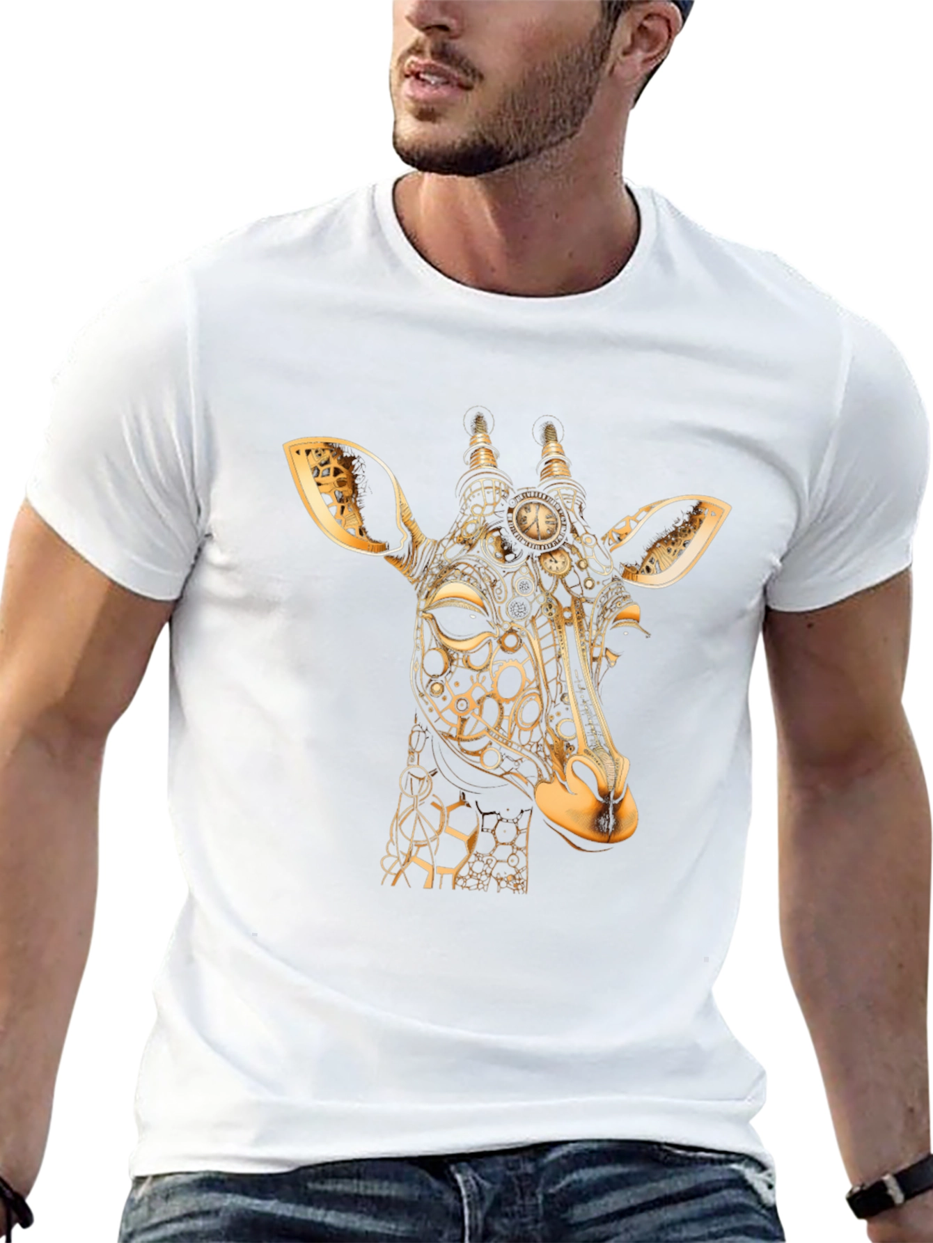 Steampunk Giraffe Graphic Tee - Unique Design
