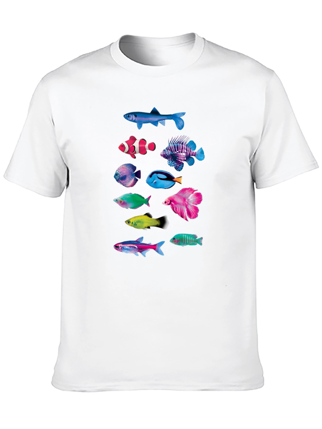 Colorful Fish Graphic T-Shirt