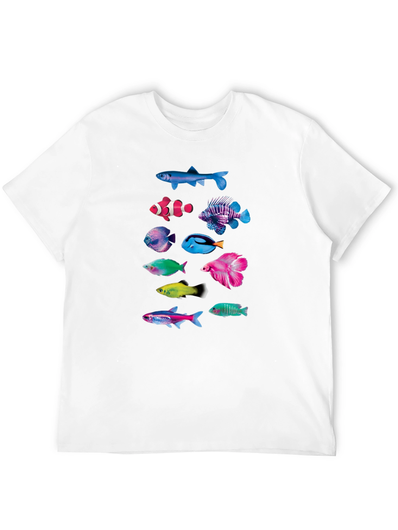 Colorful Fish Graphic T-Shirt