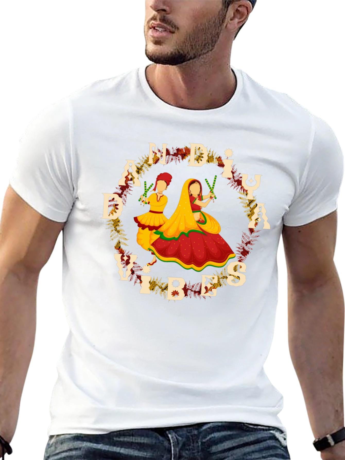 Navratri Dandiya Vibes Graphic T-Shirt
