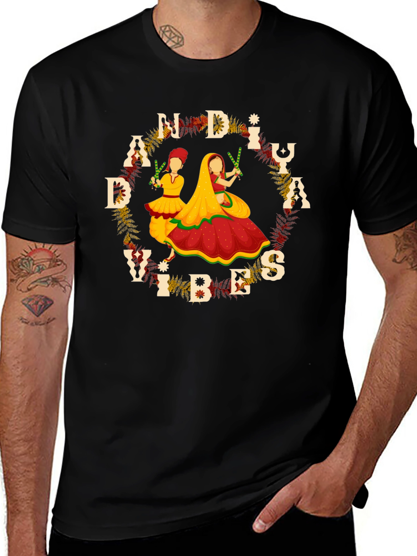Navratri Dandiya Vibes Graphic T-Shirt