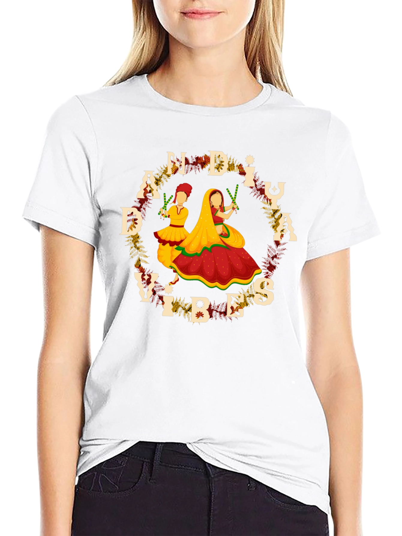 Navratri Dandiya Vibes Graphic T-Shirt