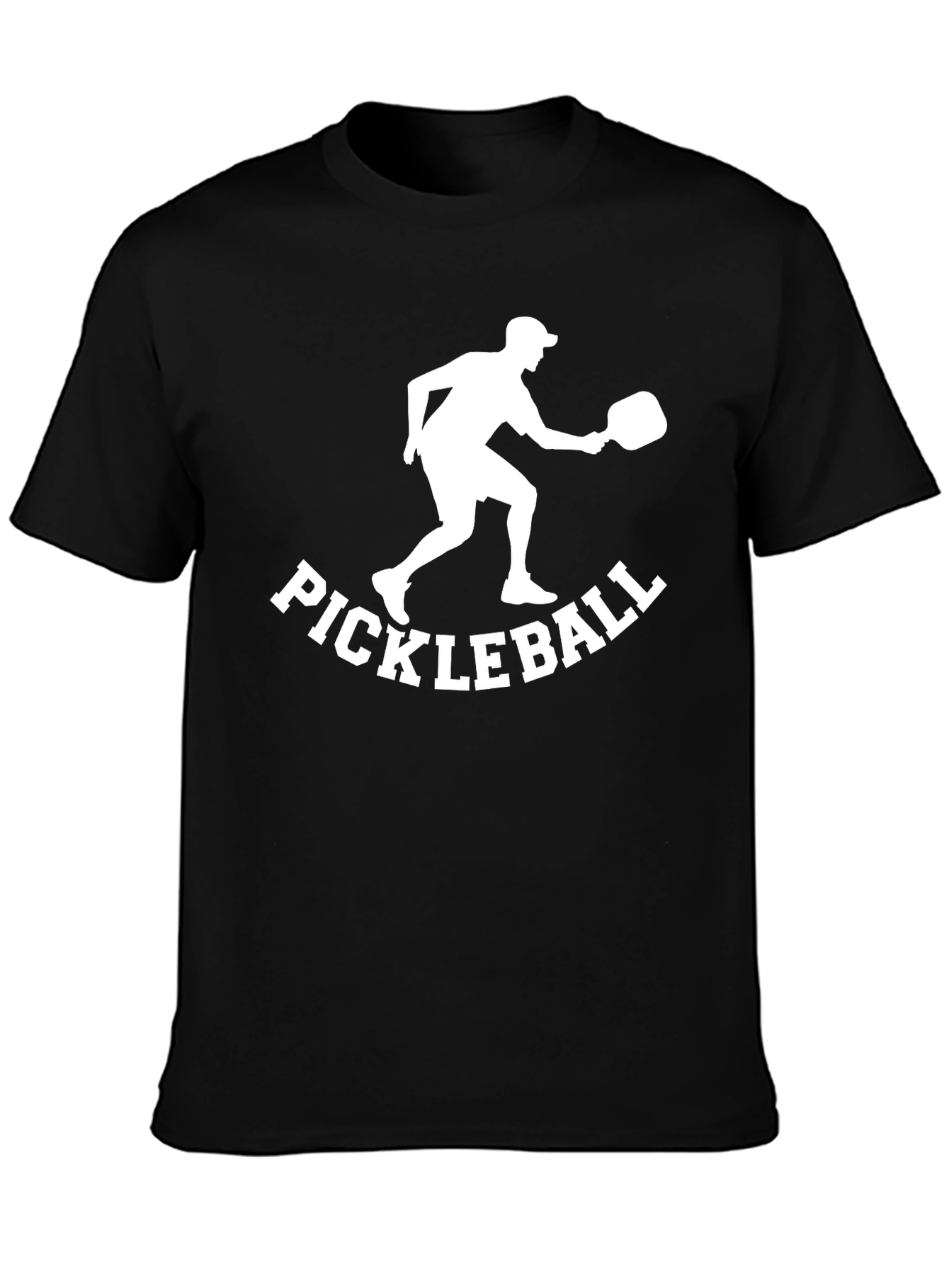 Pickleball Player Graphic T-Shirt - Black