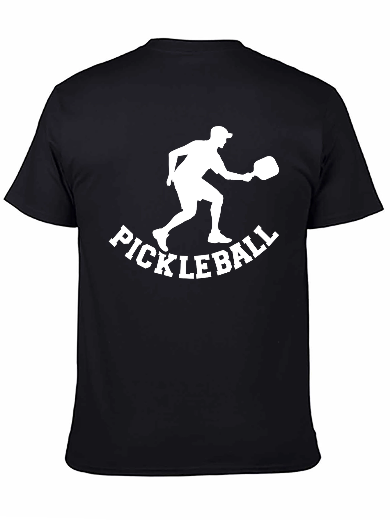 Pickleball Player Graphic T-Shirt - Black