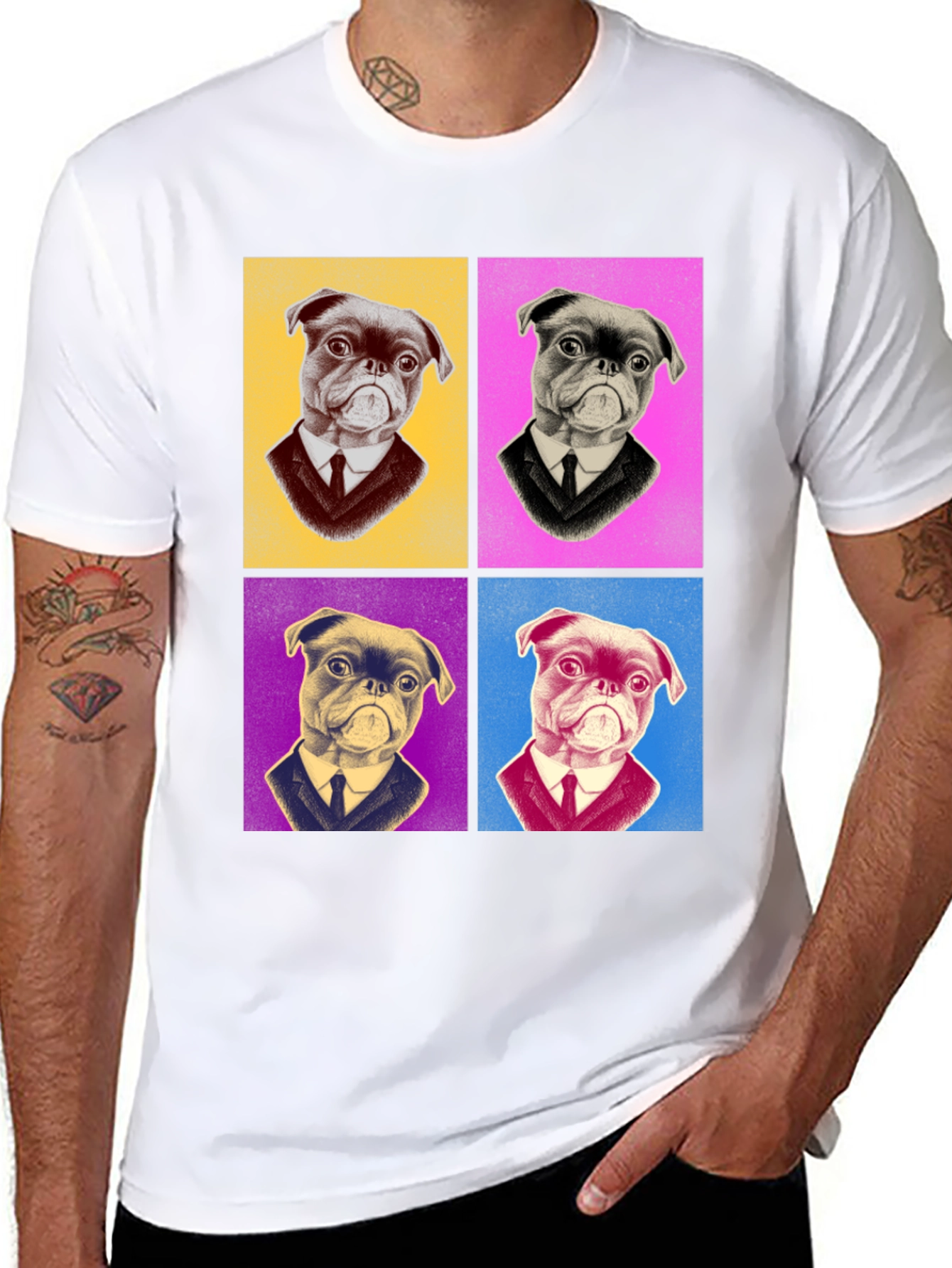 Pop Art Pug T-Shirt - Stylish Graphic Tee