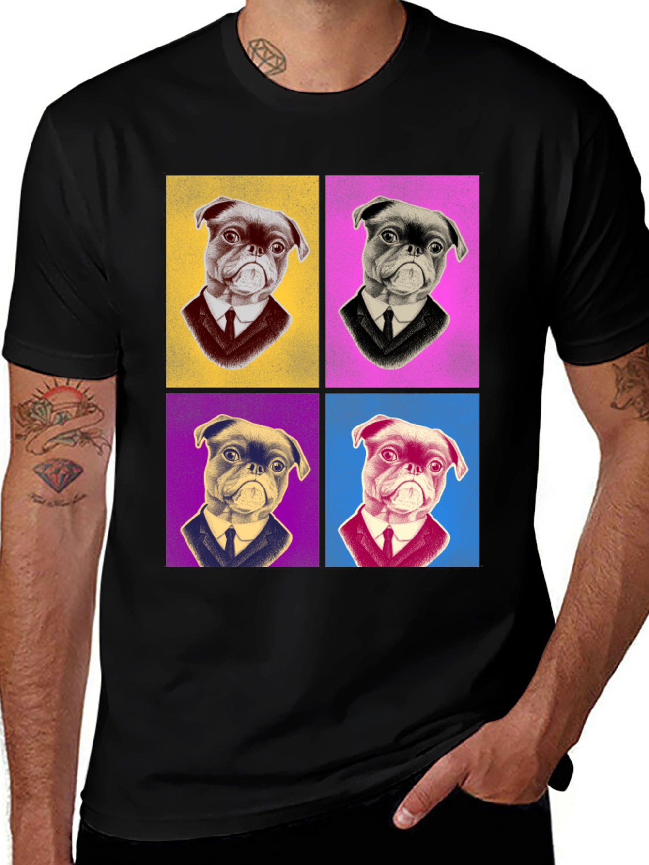 Pop Art Pug T-Shirt - Stylish Graphic Tee