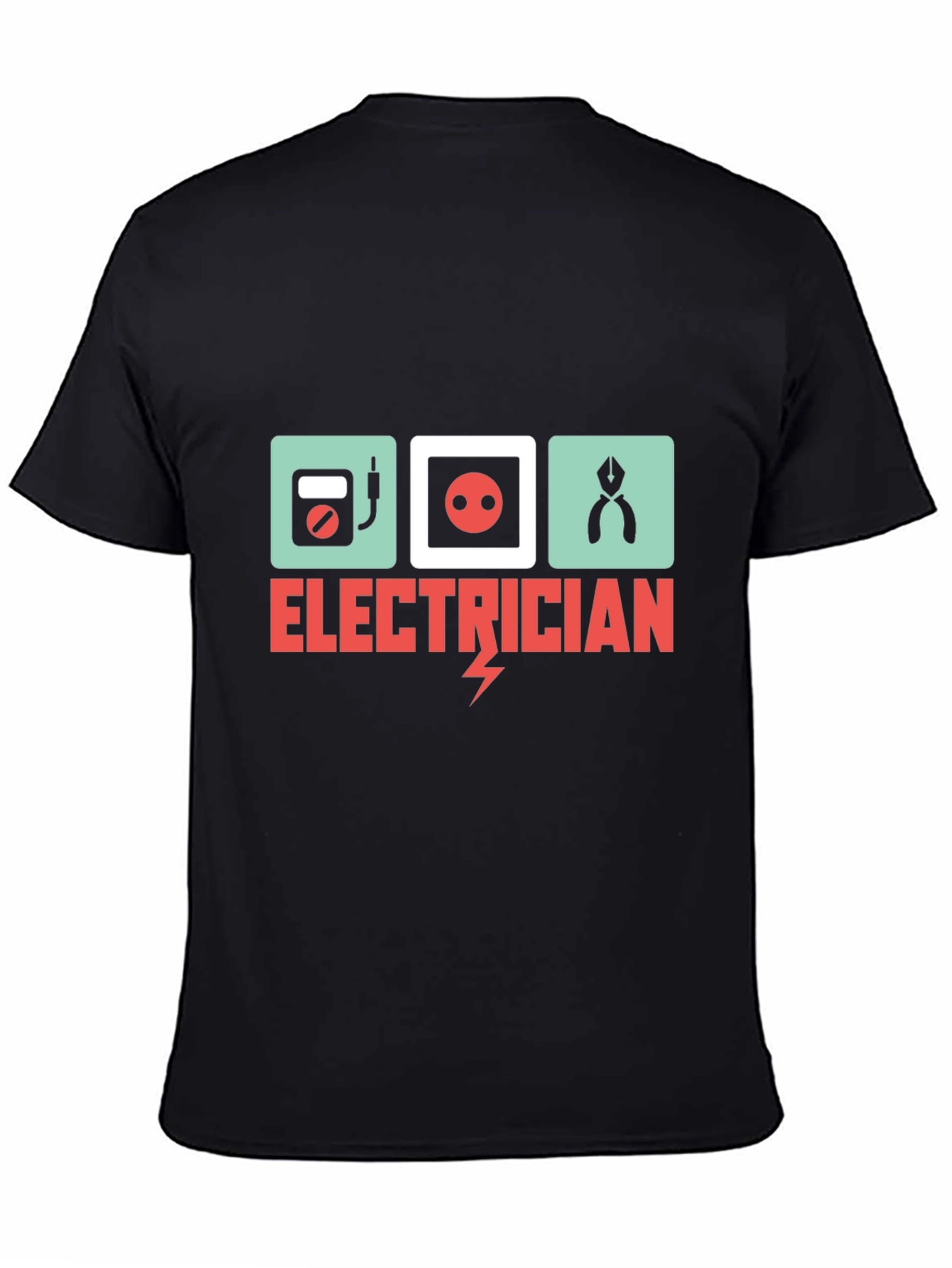 Electrician Graphic Tee - Black Cotton T-Shirt