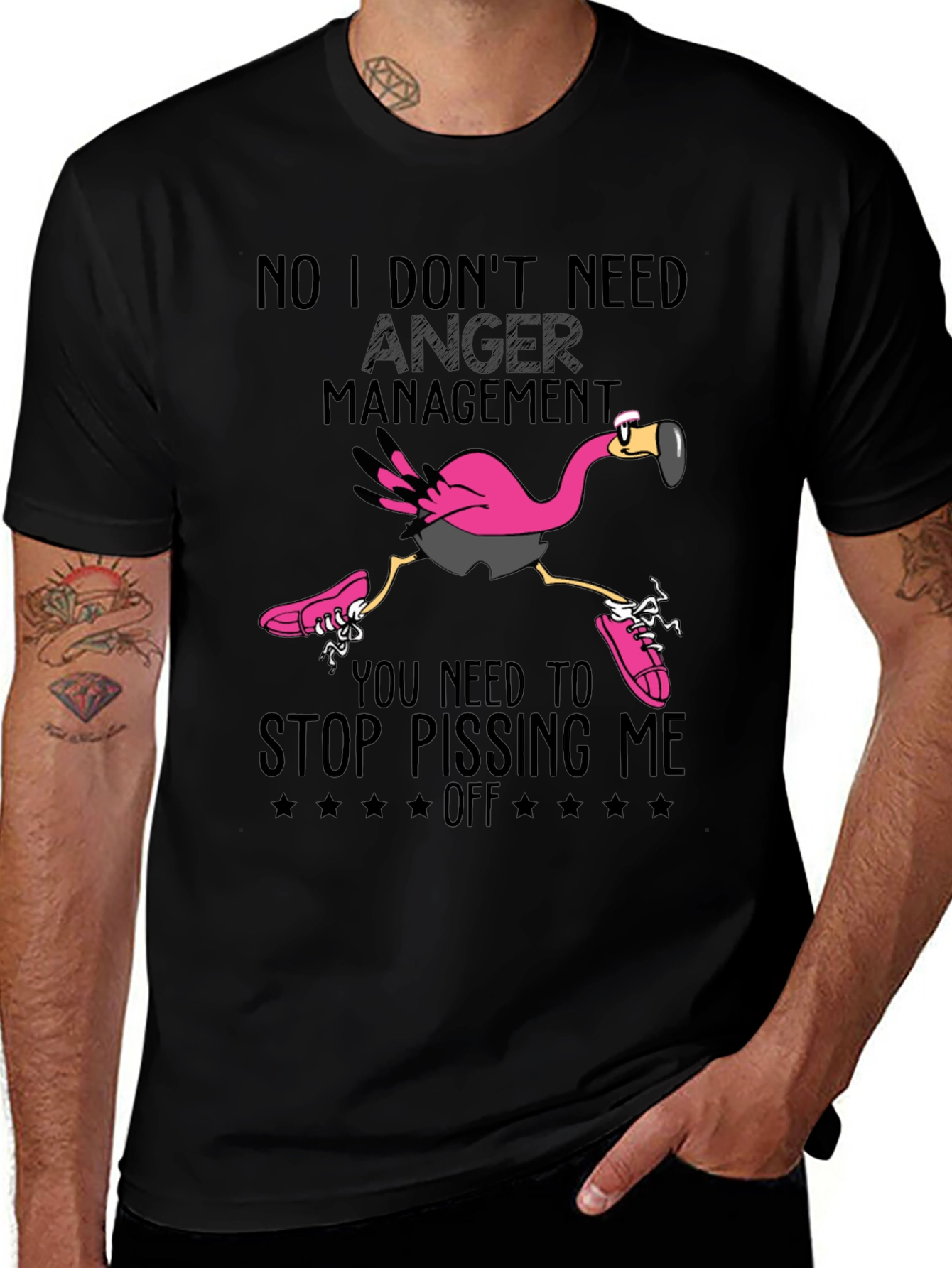 Anger Management Flamingo Graphic Tee