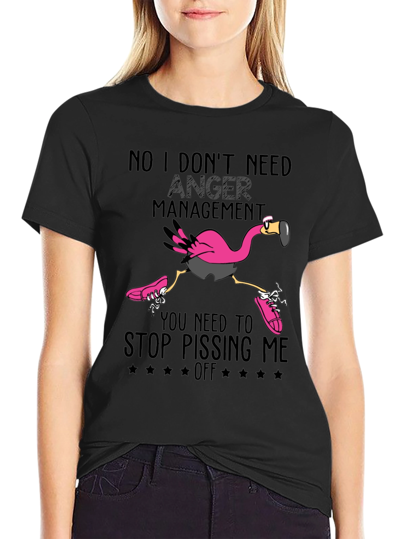 Anger Management Flamingo Graphic Tee