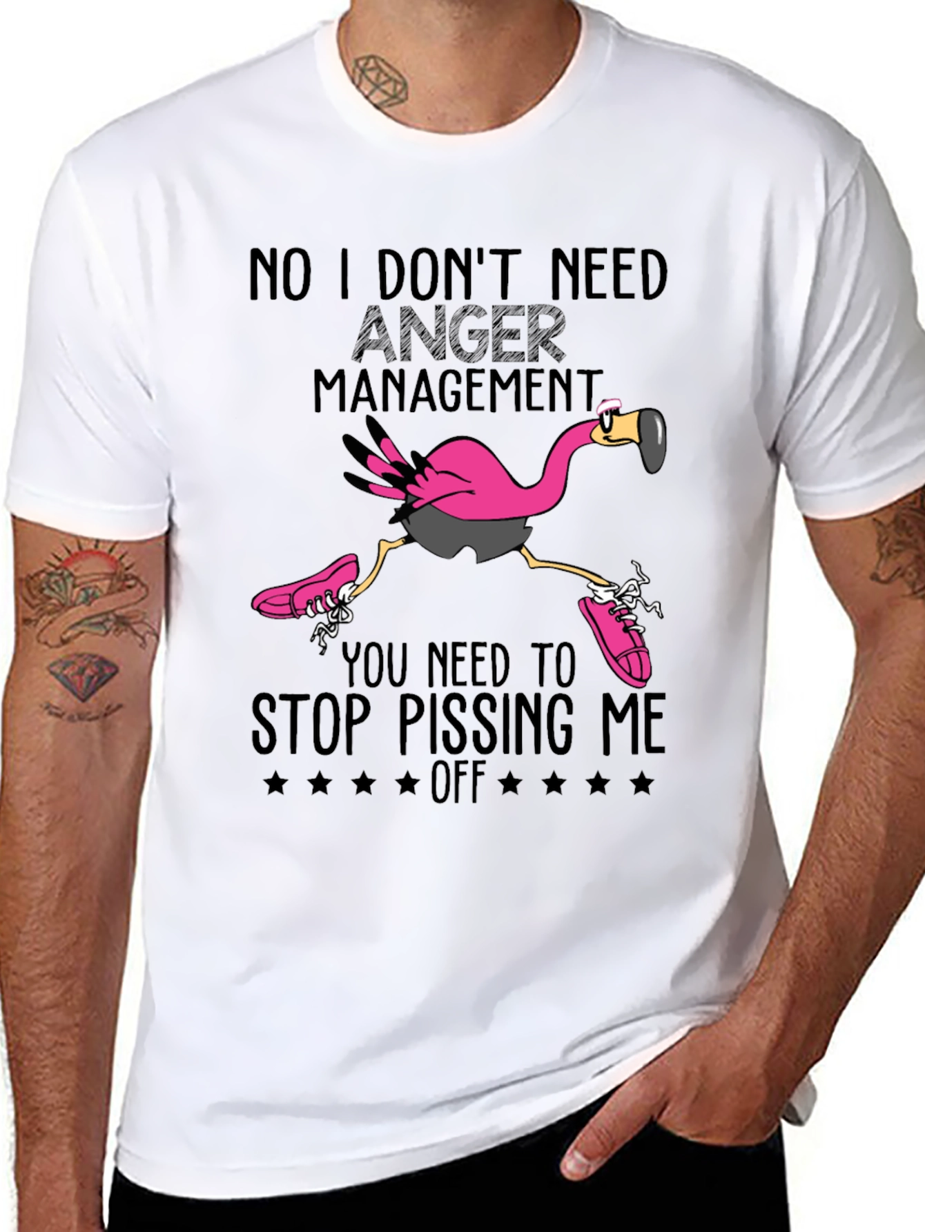Anger Management Flamingo Graphic Tee