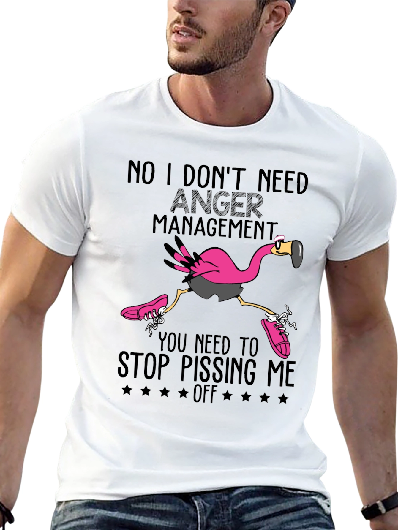 Anger Management Flamingo Graphic Tee
