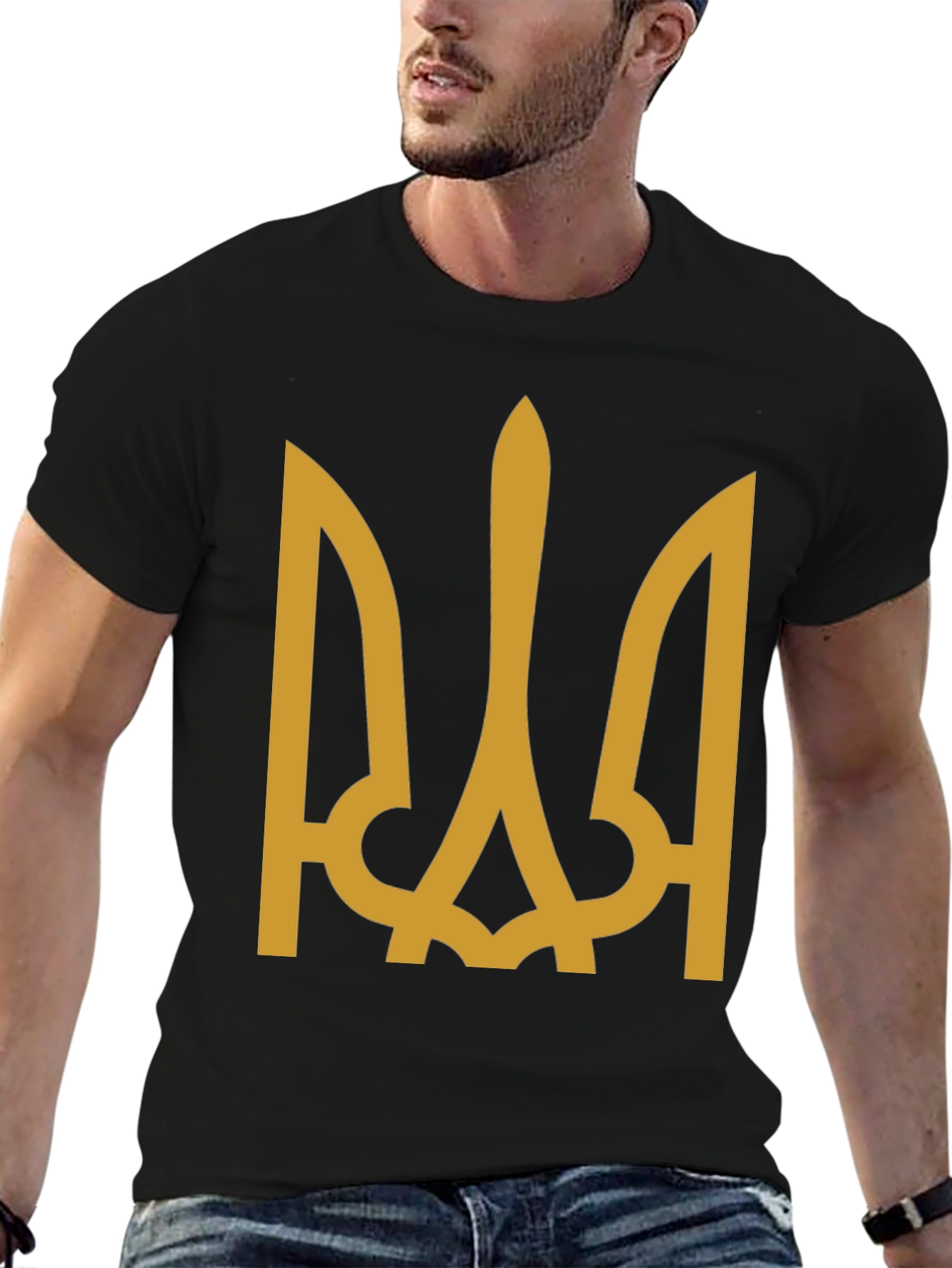 Ukraine Trident Symbol T-Shirt - Black