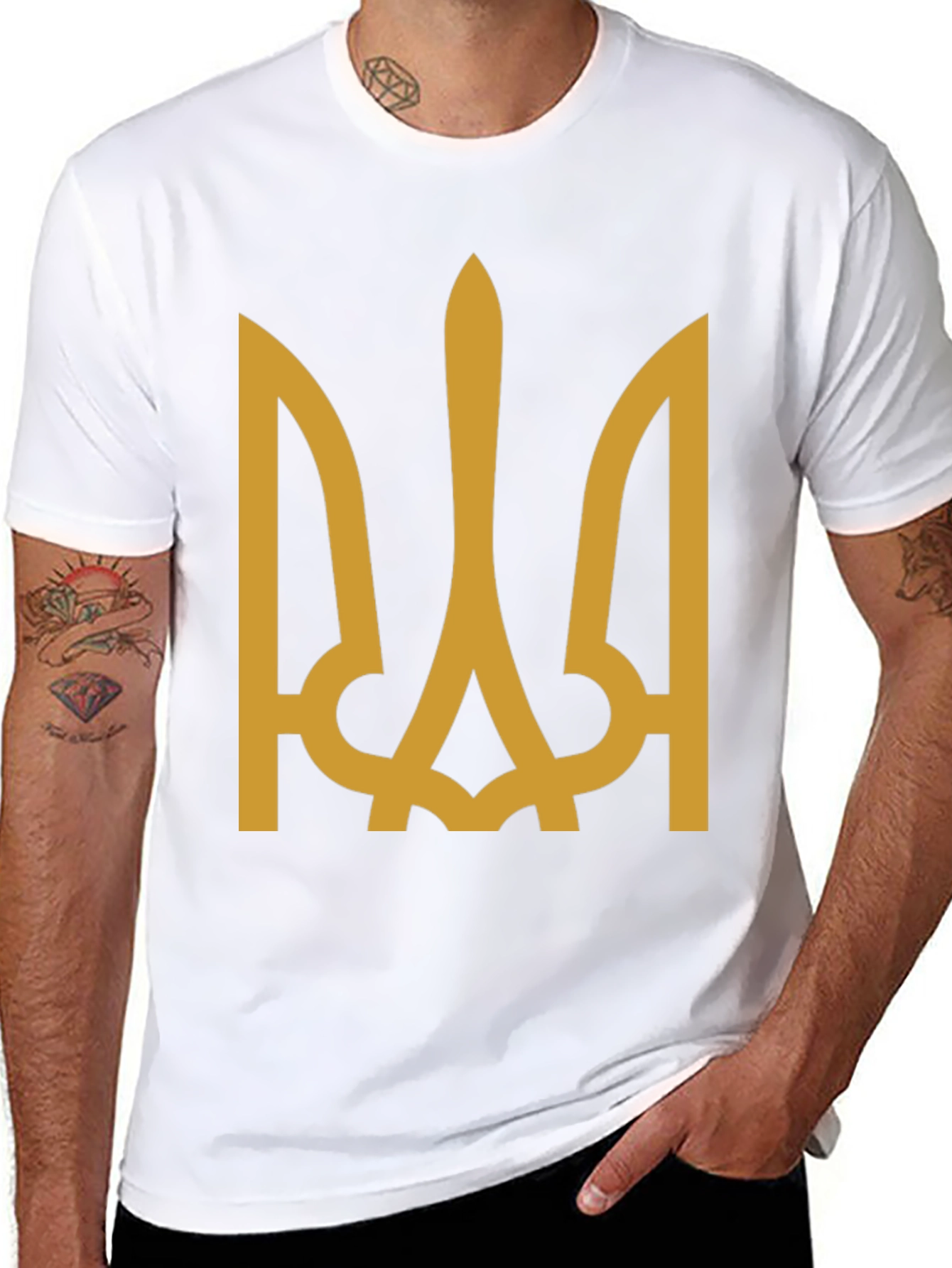 Ukraine Trident Symbol T-Shirt - Black