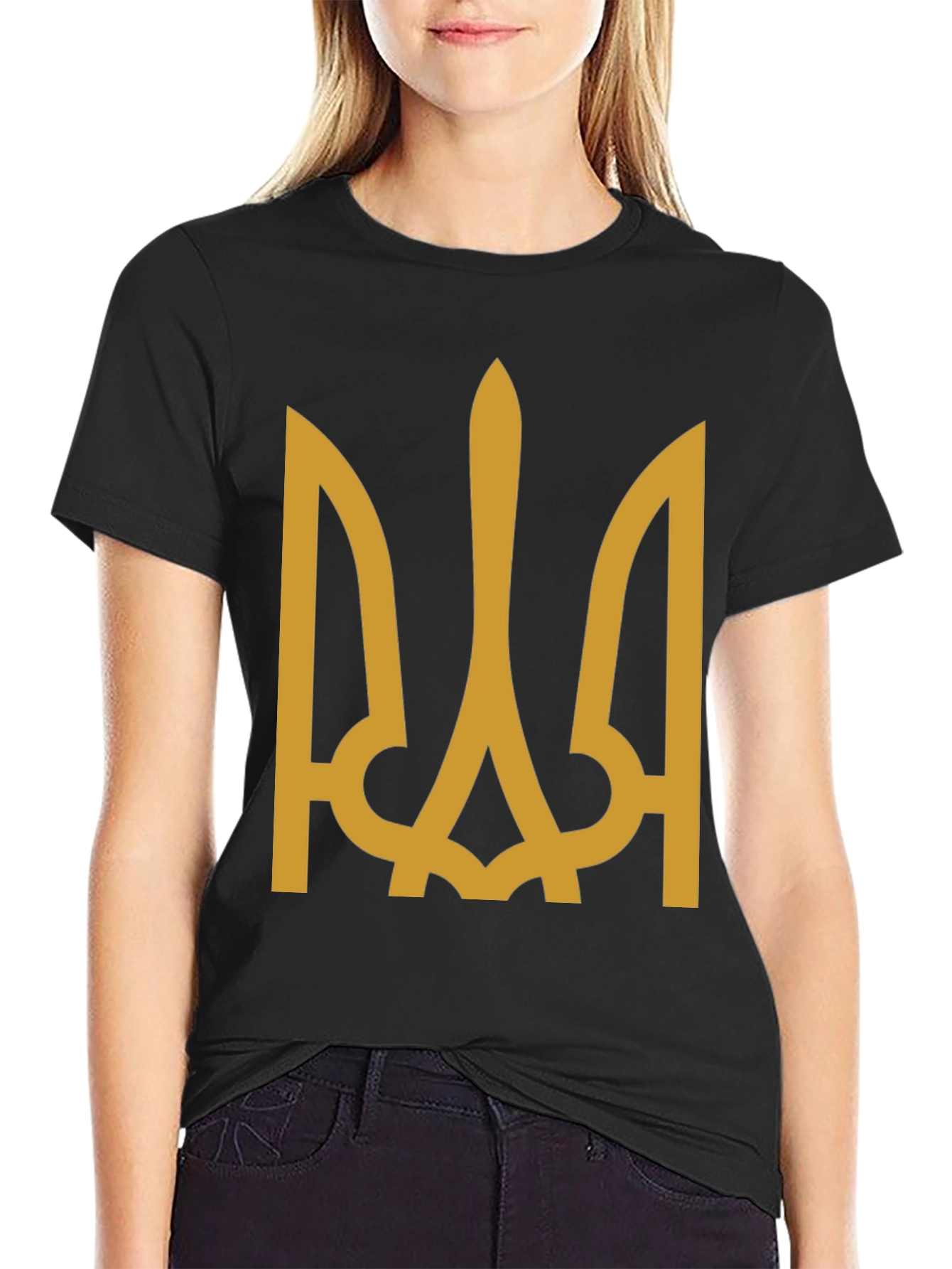 Ukraine Trident Symbol T-Shirt - Black