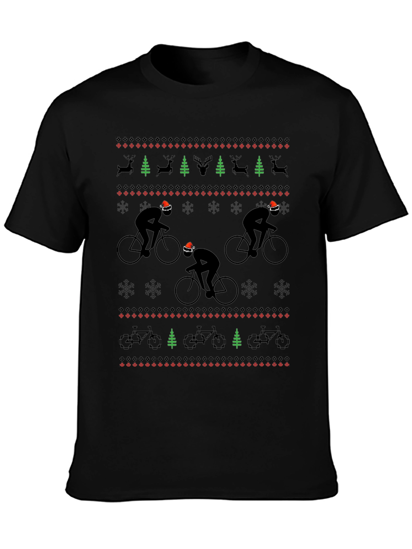 Cyclist Christmas Sweater T-Shirt