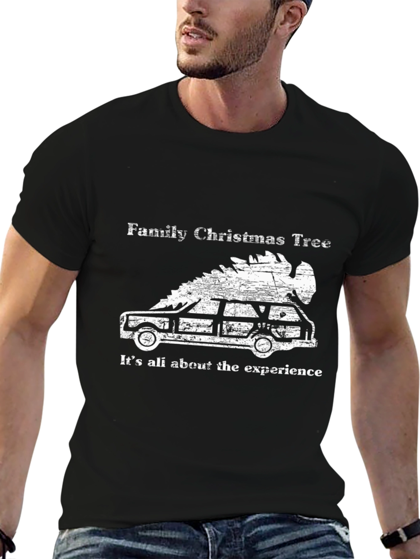 Family Christmas Tree Car T-Shirt - Holiday Fun