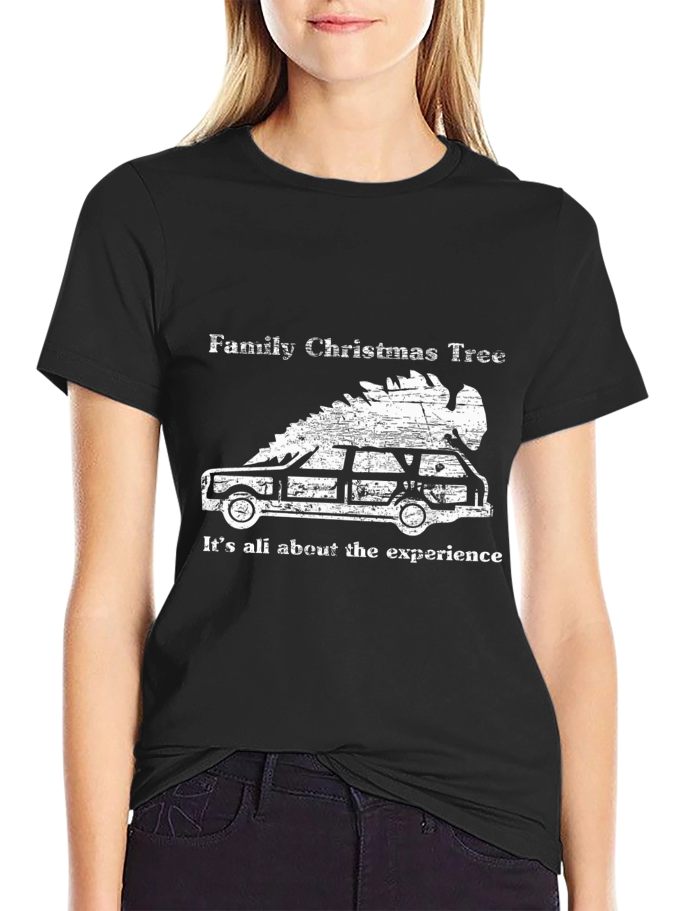 Family Christmas Tree Car T-Shirt - Holiday Fun