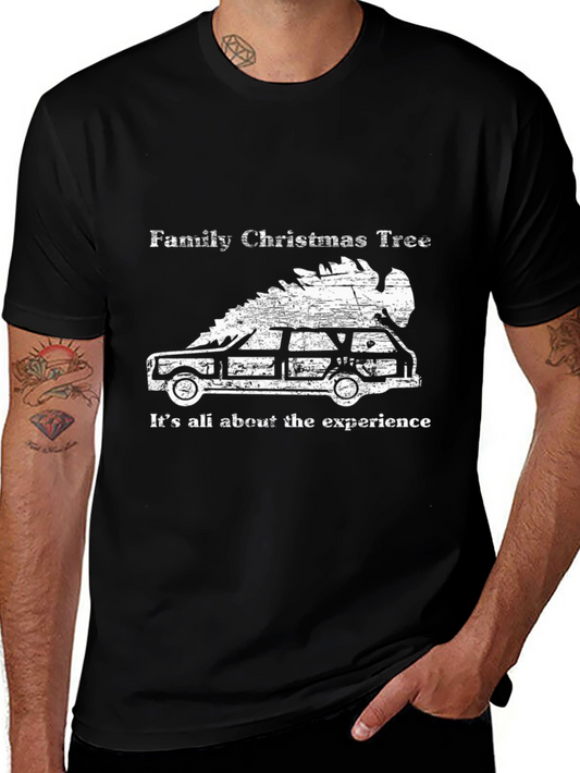 Family Christmas Tree Car T-Shirt - Holiday Fun