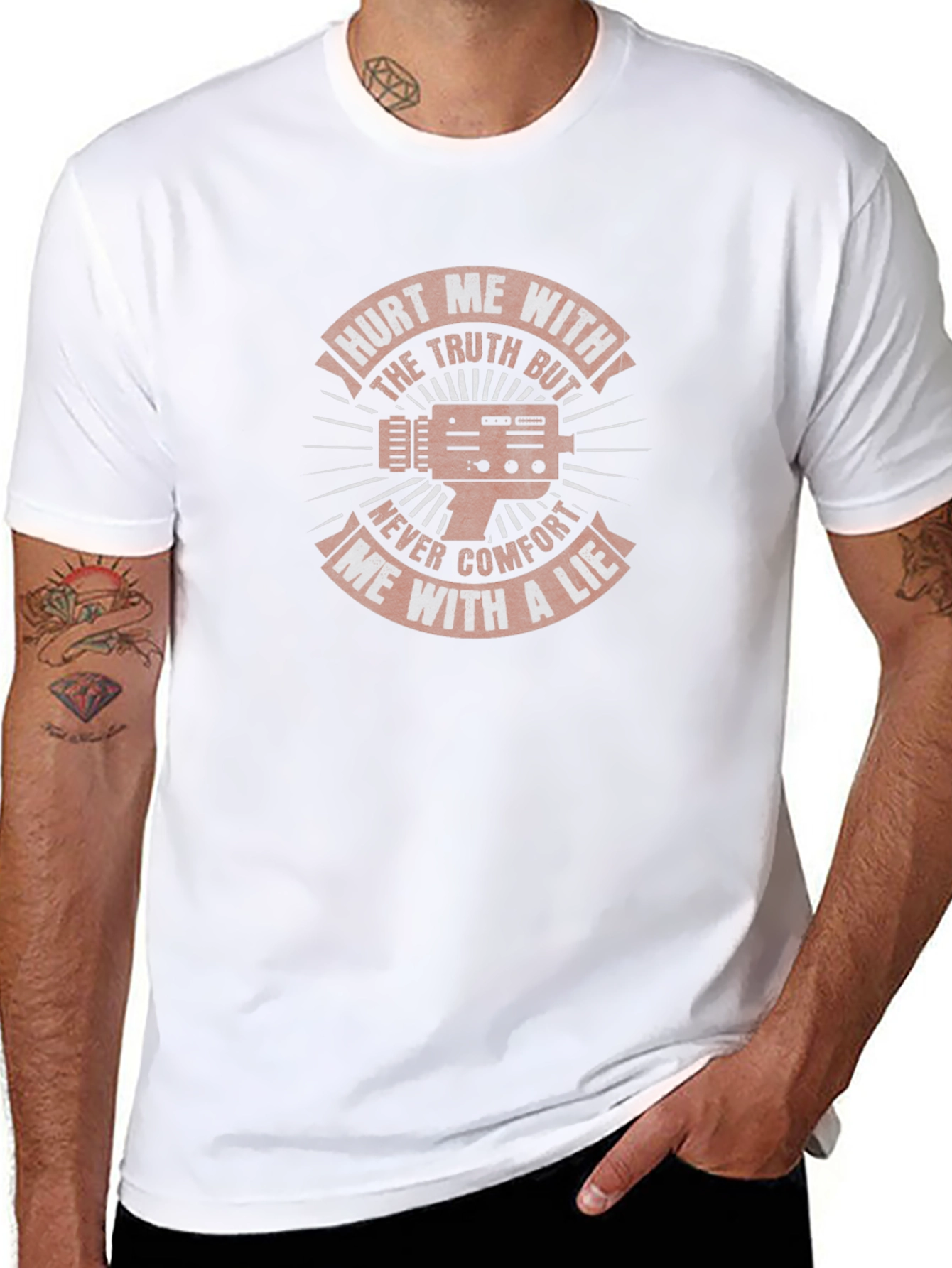 Hurt Me With the Truth Mens Graphic T-Shirt