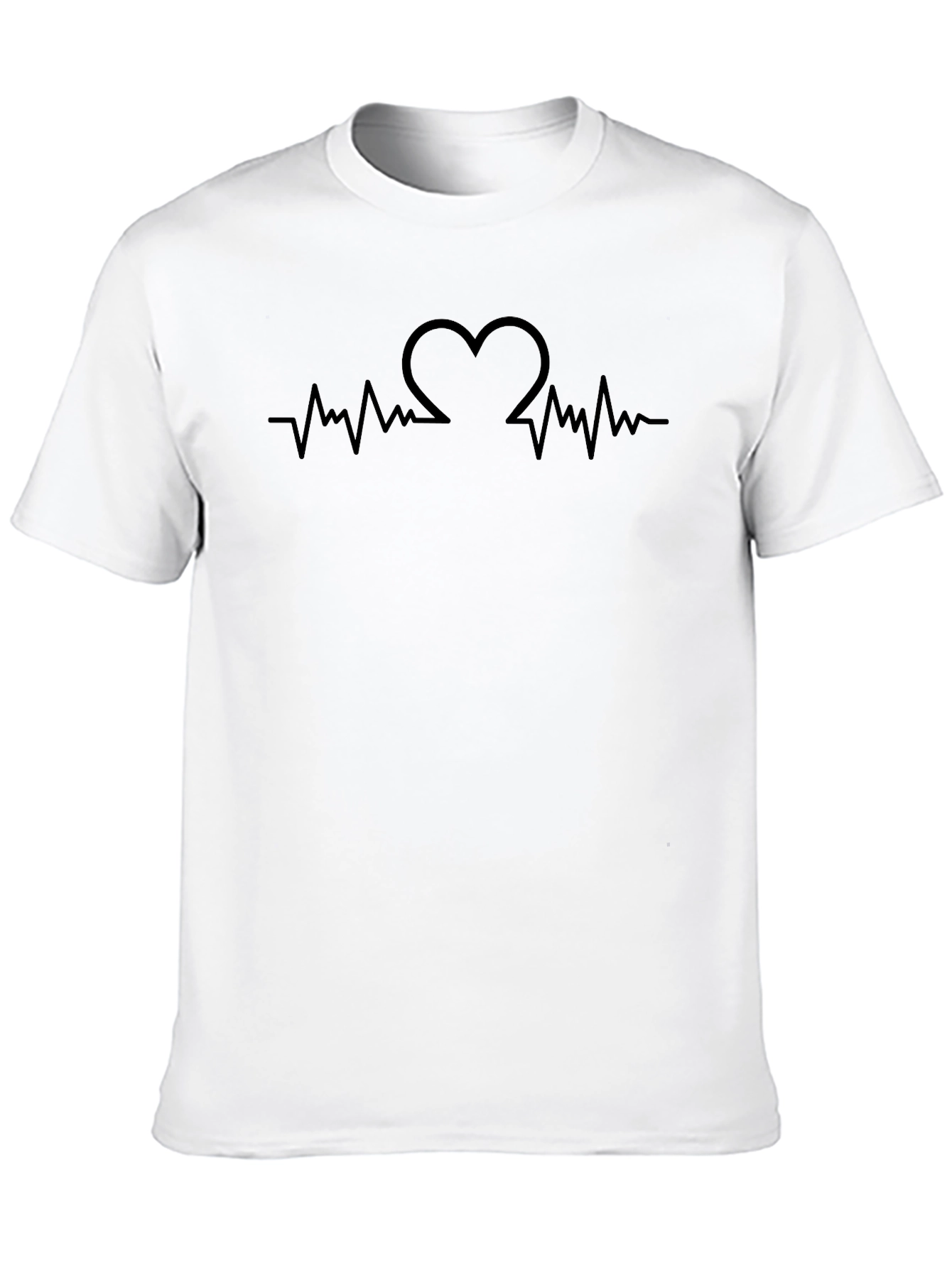 Heartbeat Heart Graphic T-Shirt - Stylish & Comfortable