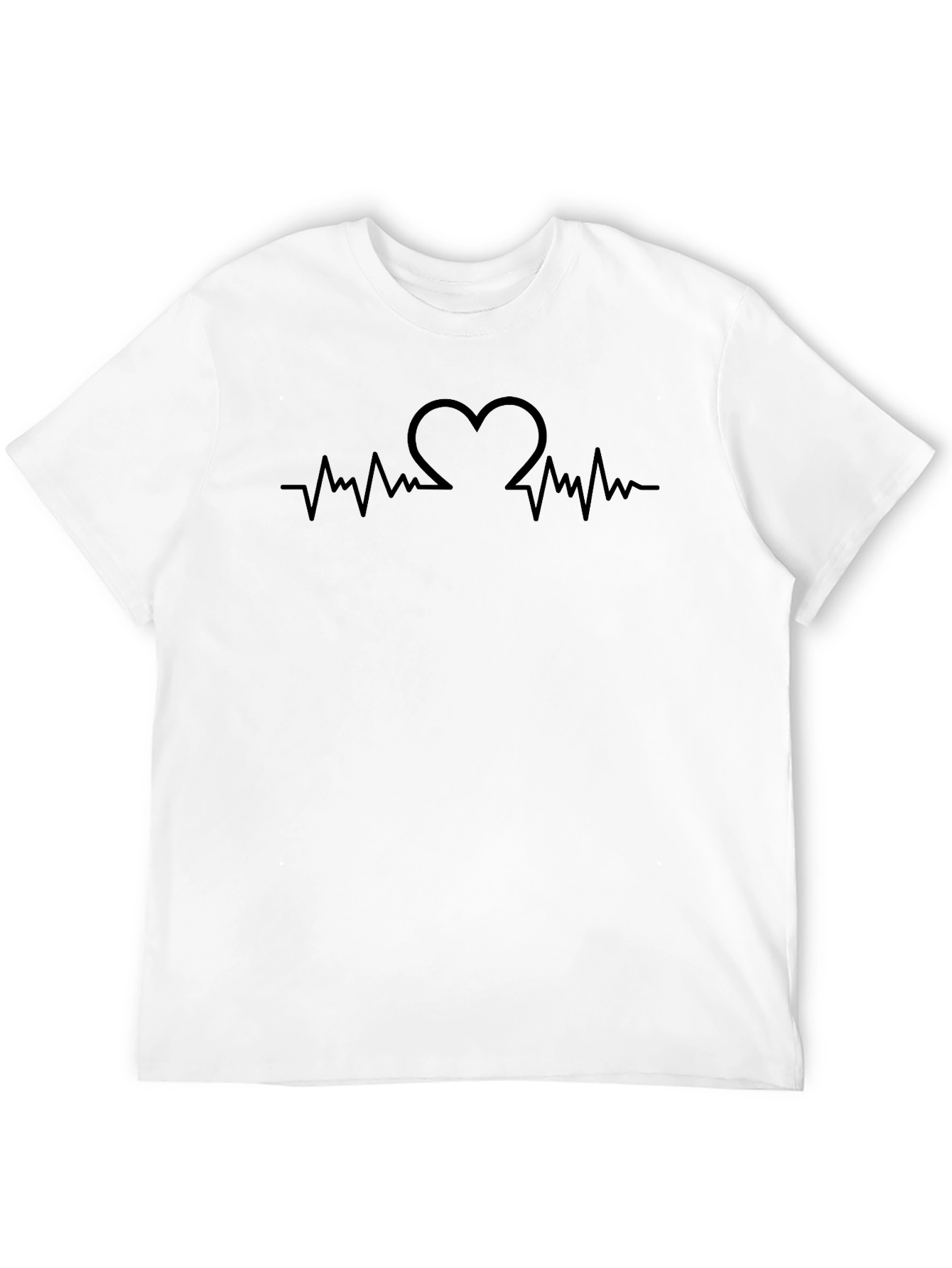 Heartbeat Heart Graphic T-Shirt - Stylish & Comfortable