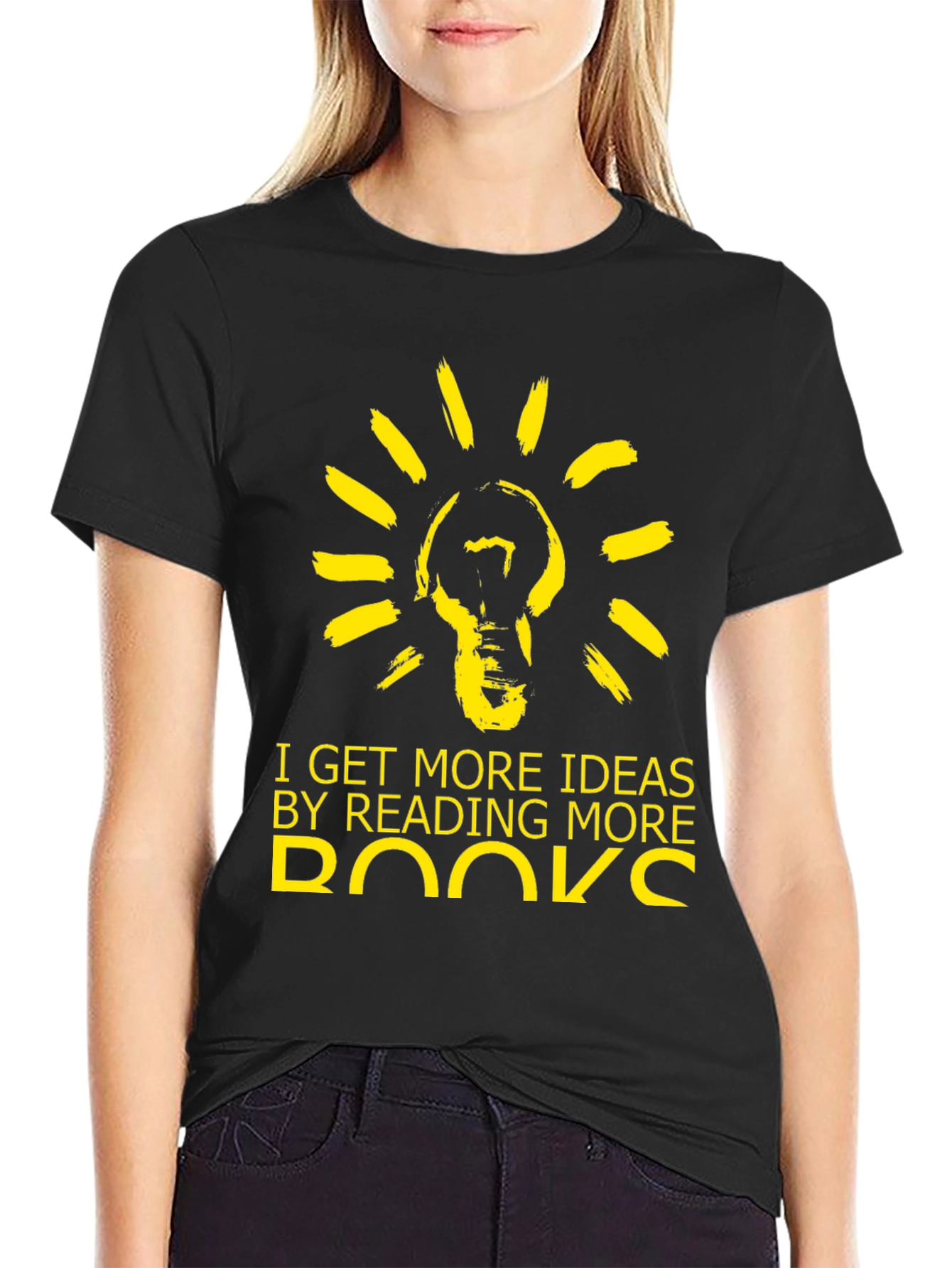 Reading Ideas Graphic Tee - Black Cotton Blend