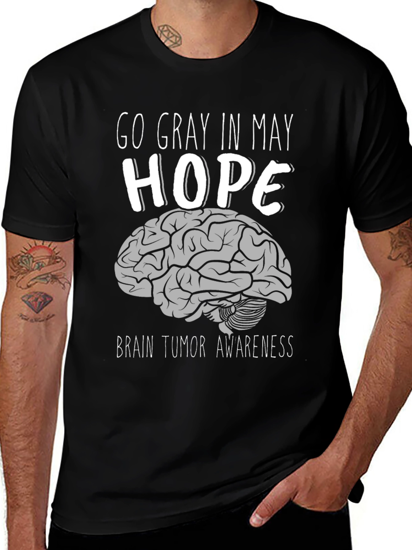 Go Gray In May Brain Tumor Awareness T-Shirt