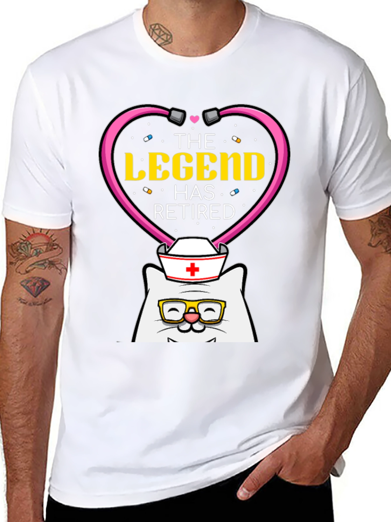 The Legend Has Retired Nurse Cat T-Shirt
