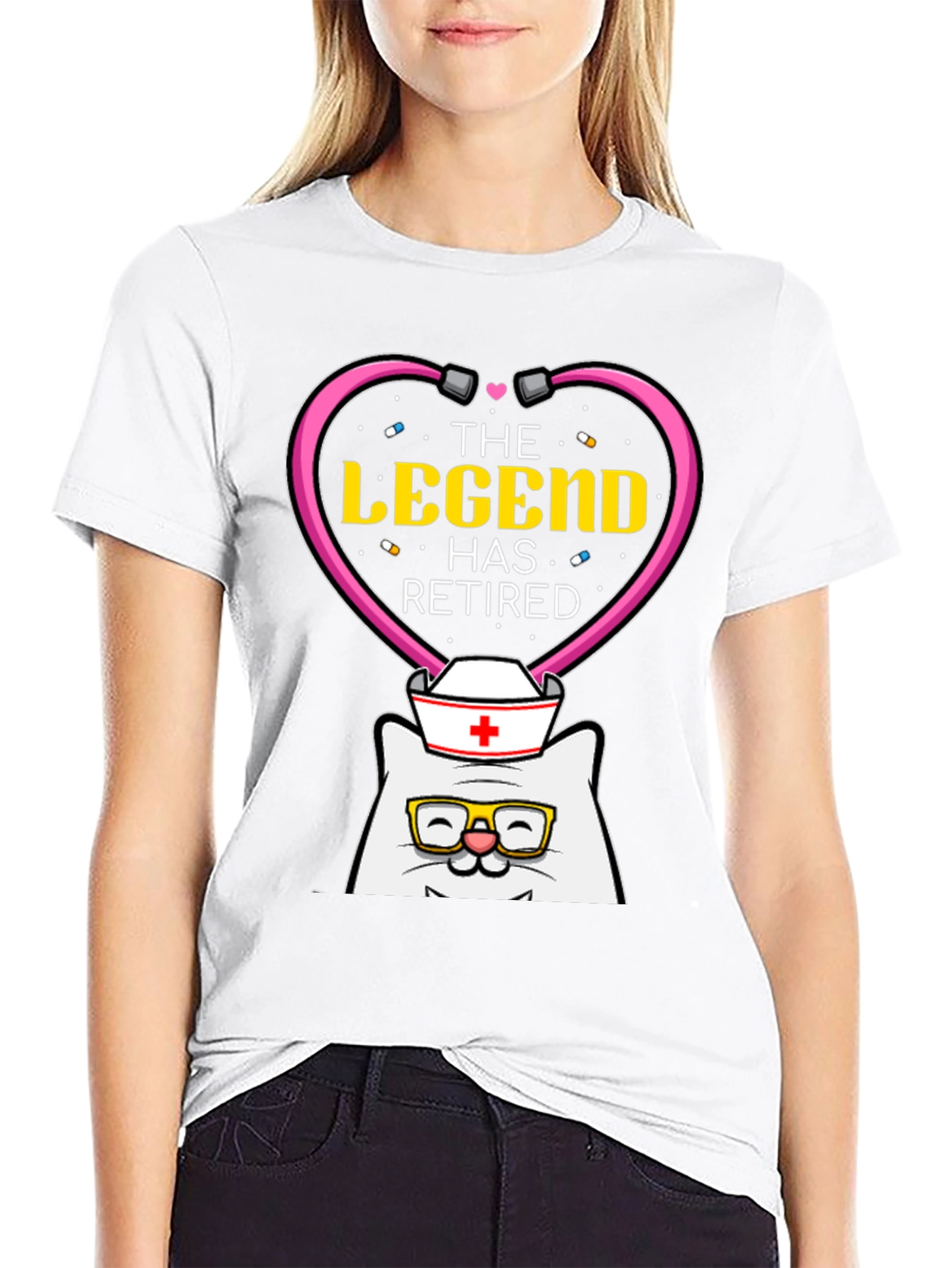 The Legend Has Retired Nurse Cat T-Shirt