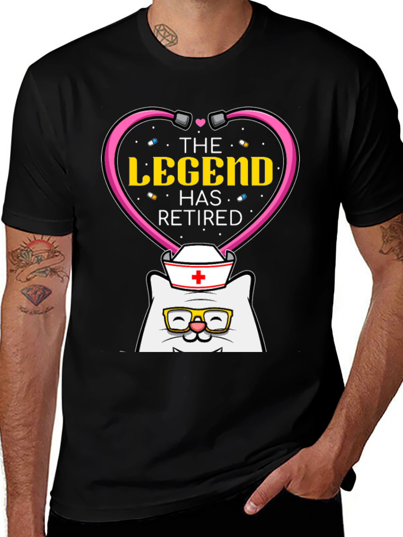 The Legend Has Retired Nurse Cat T-Shirt