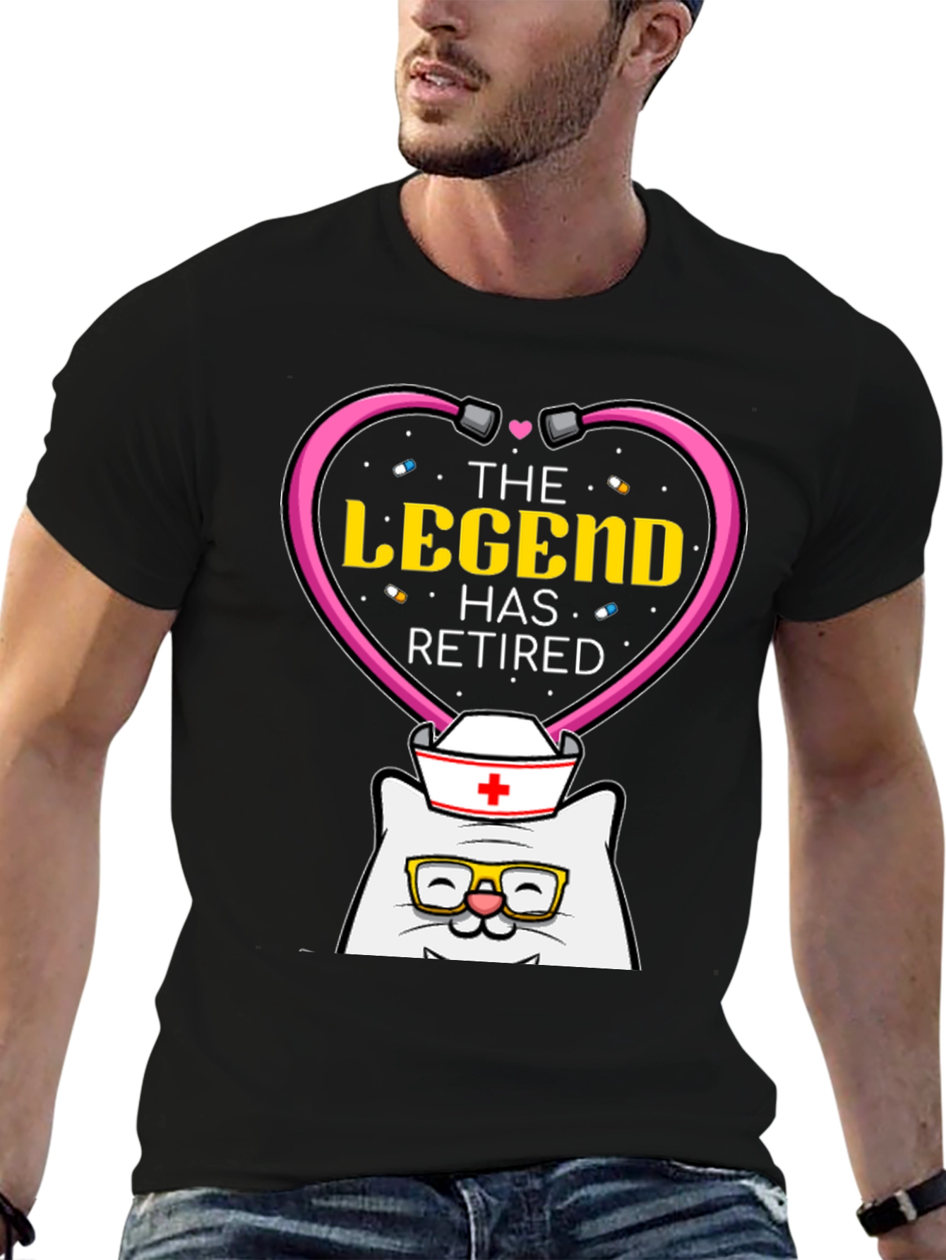 The Legend Has Retired Nurse Cat T-Shirt