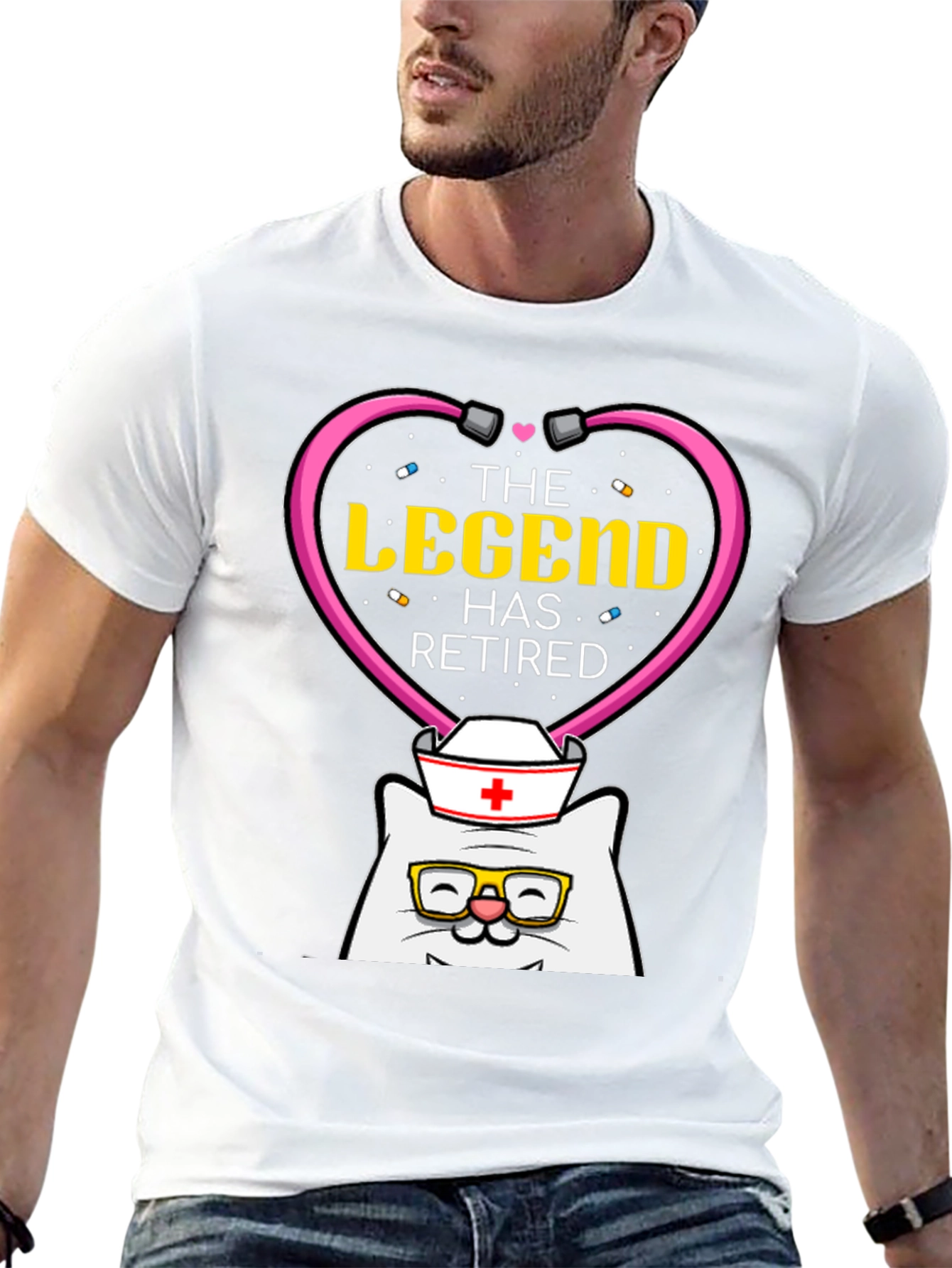 The Legend Has Retired Nurse Cat T-Shirt