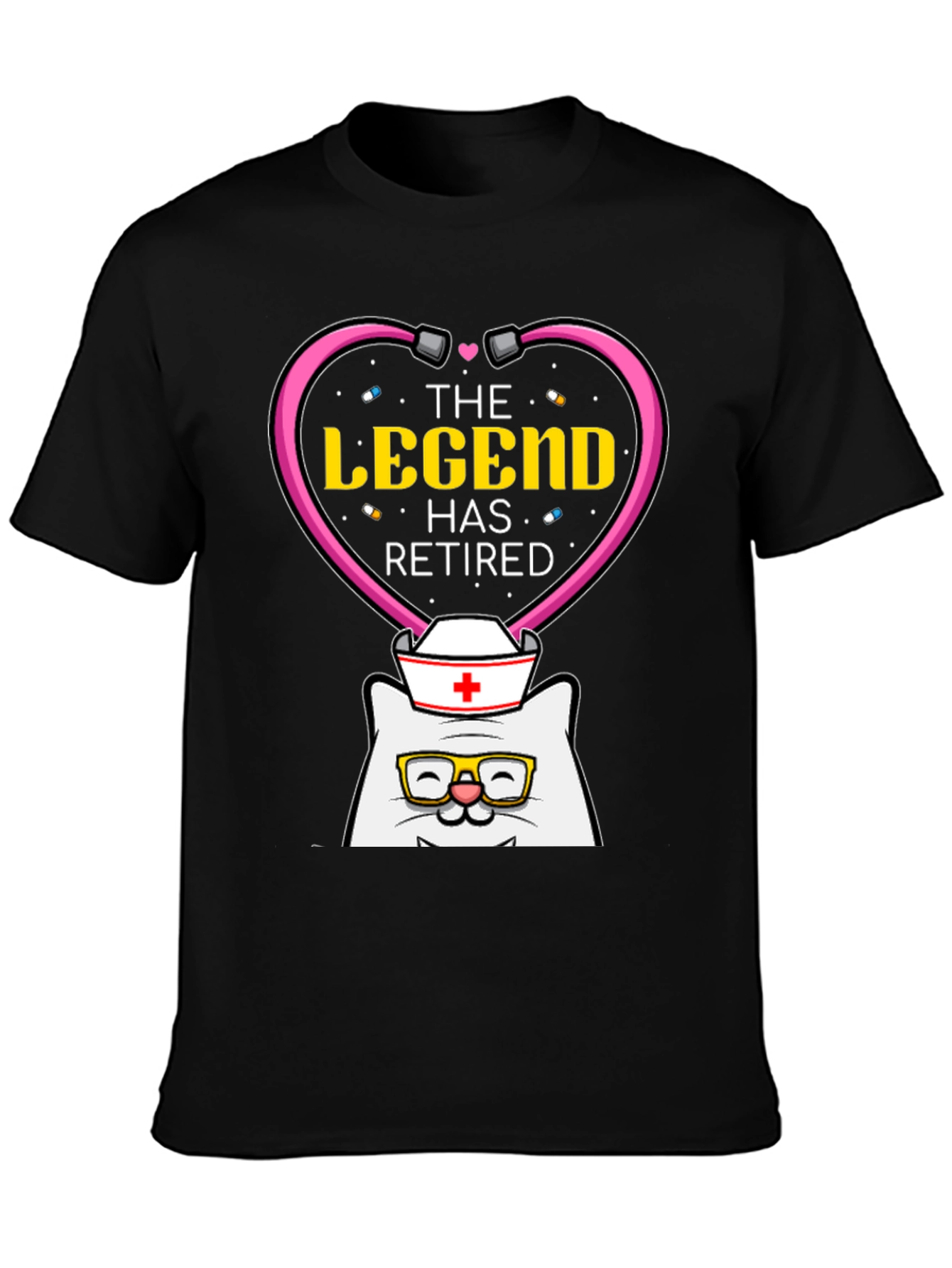 The Legend Has Retired Nurse Cat T-Shirt