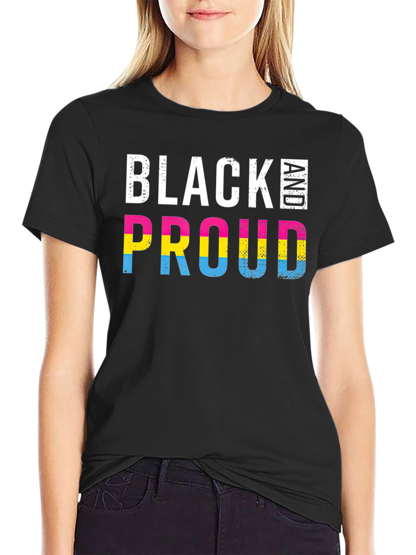 Black and Proud Pansexual Pride T-Shirt