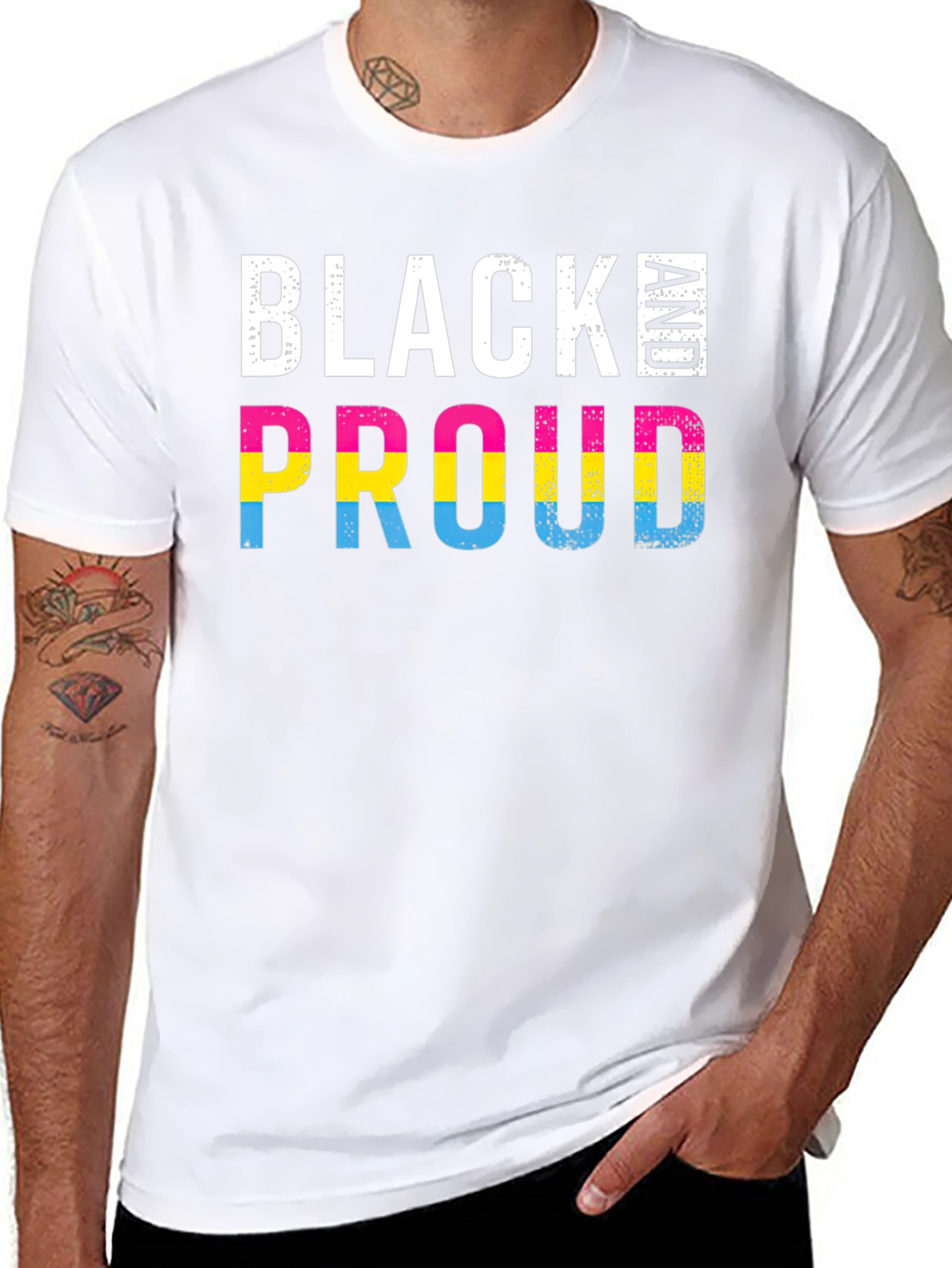Black and Proud Pansexual Pride T-Shirt