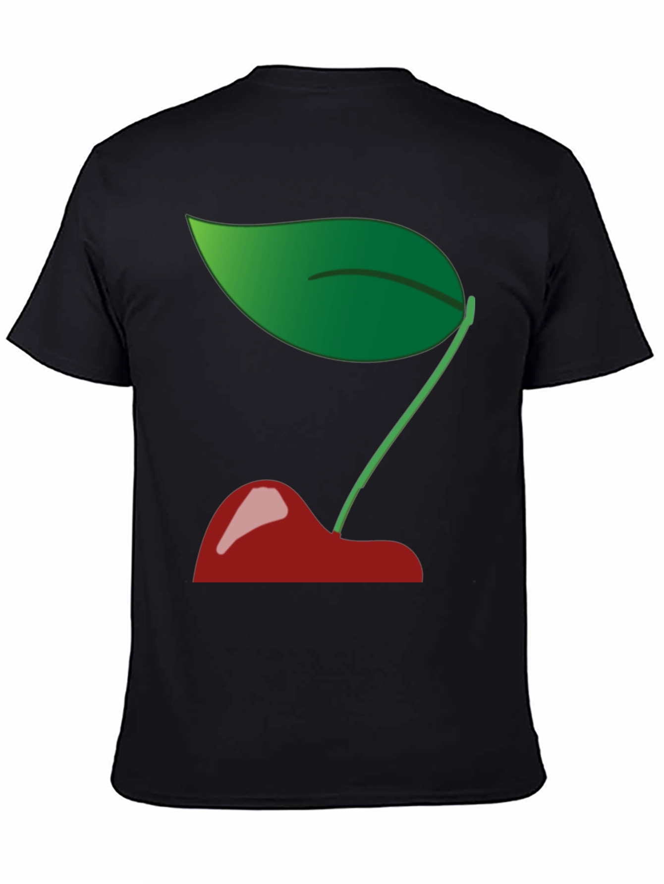 Cherry Graphic Print T-Shirt - Casual Cotton Tee