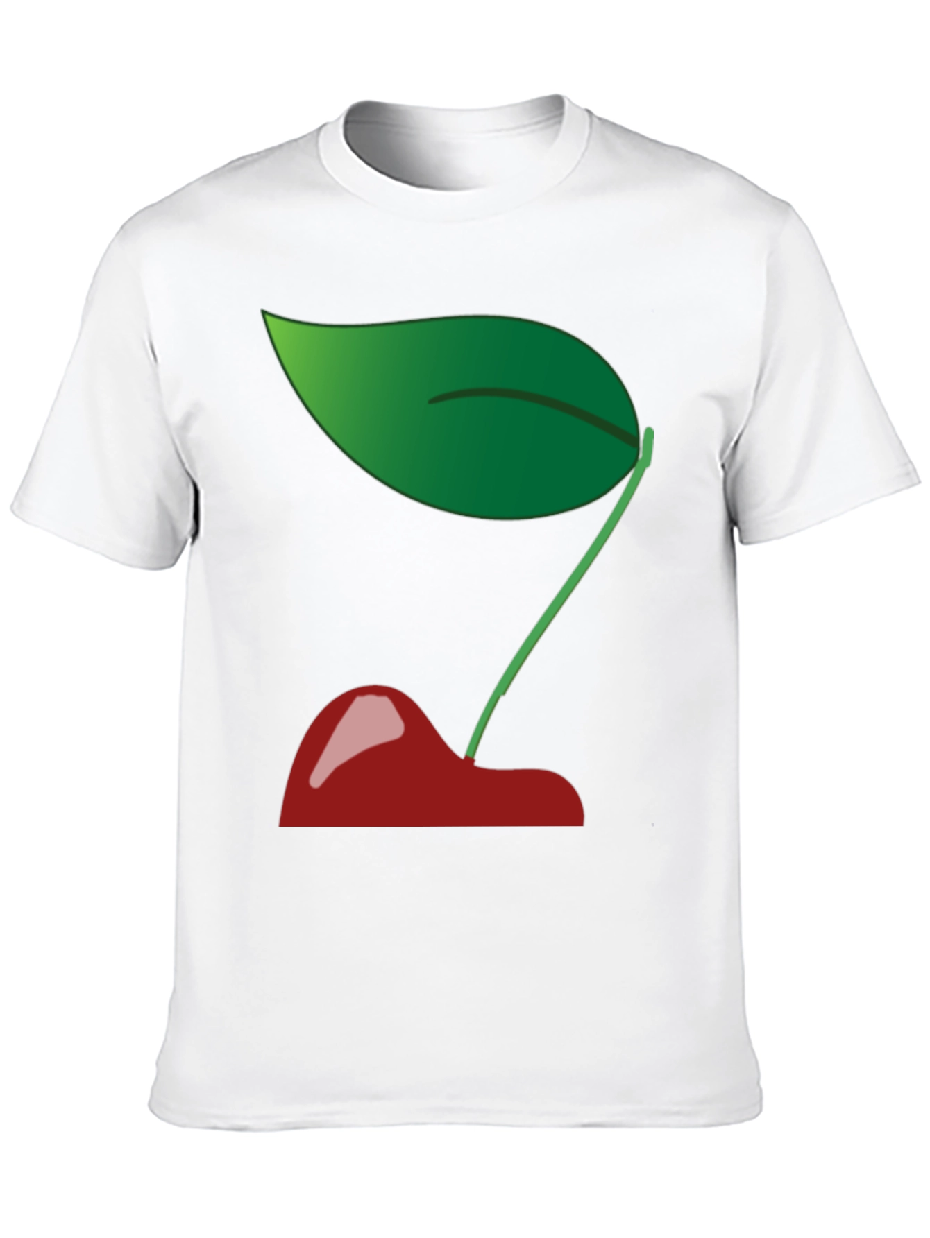 Cherry Graphic Print T-Shirt - Casual Cotton Tee