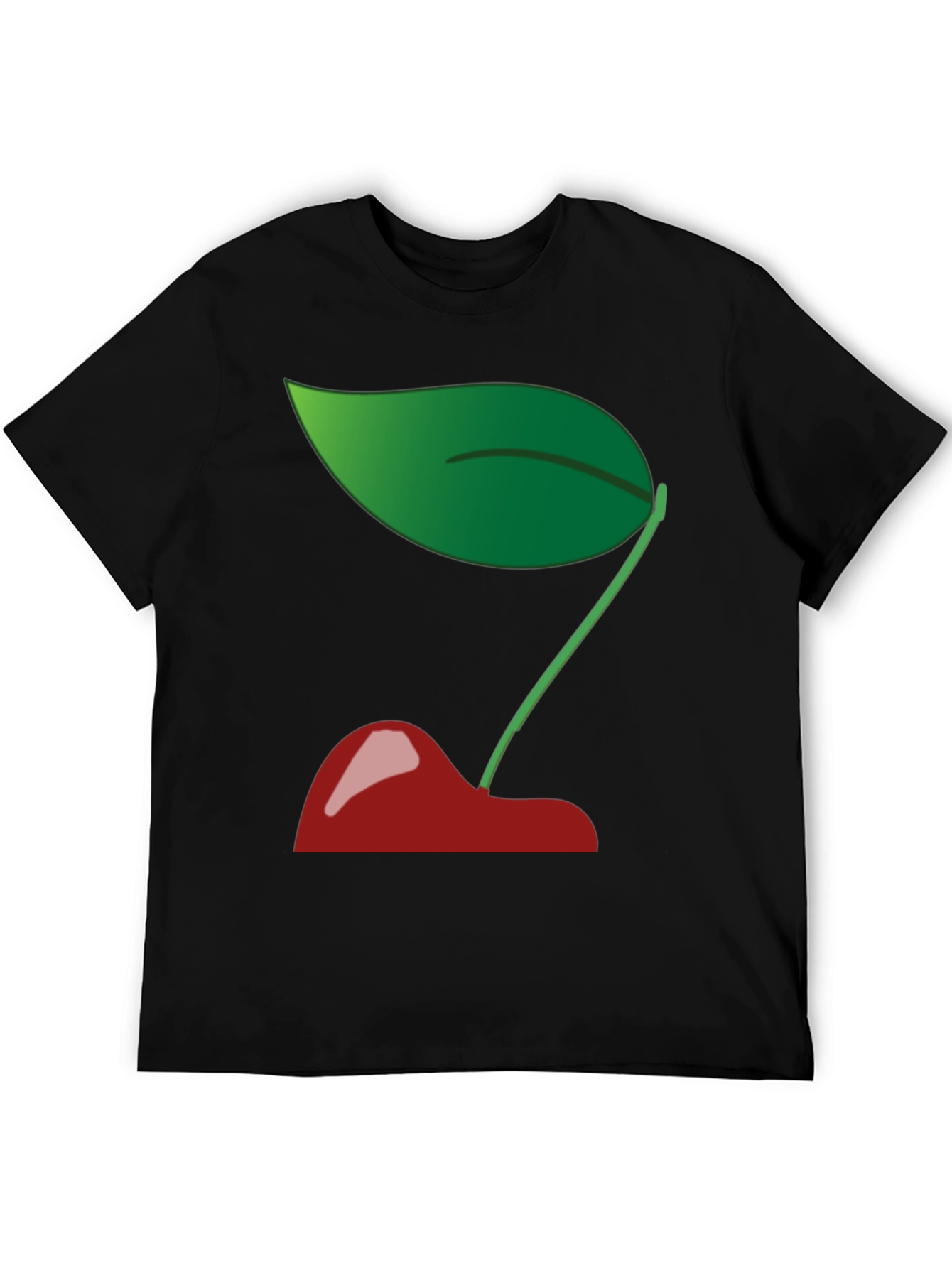Cherry Graphic Print T-Shirt - Casual Cotton Tee