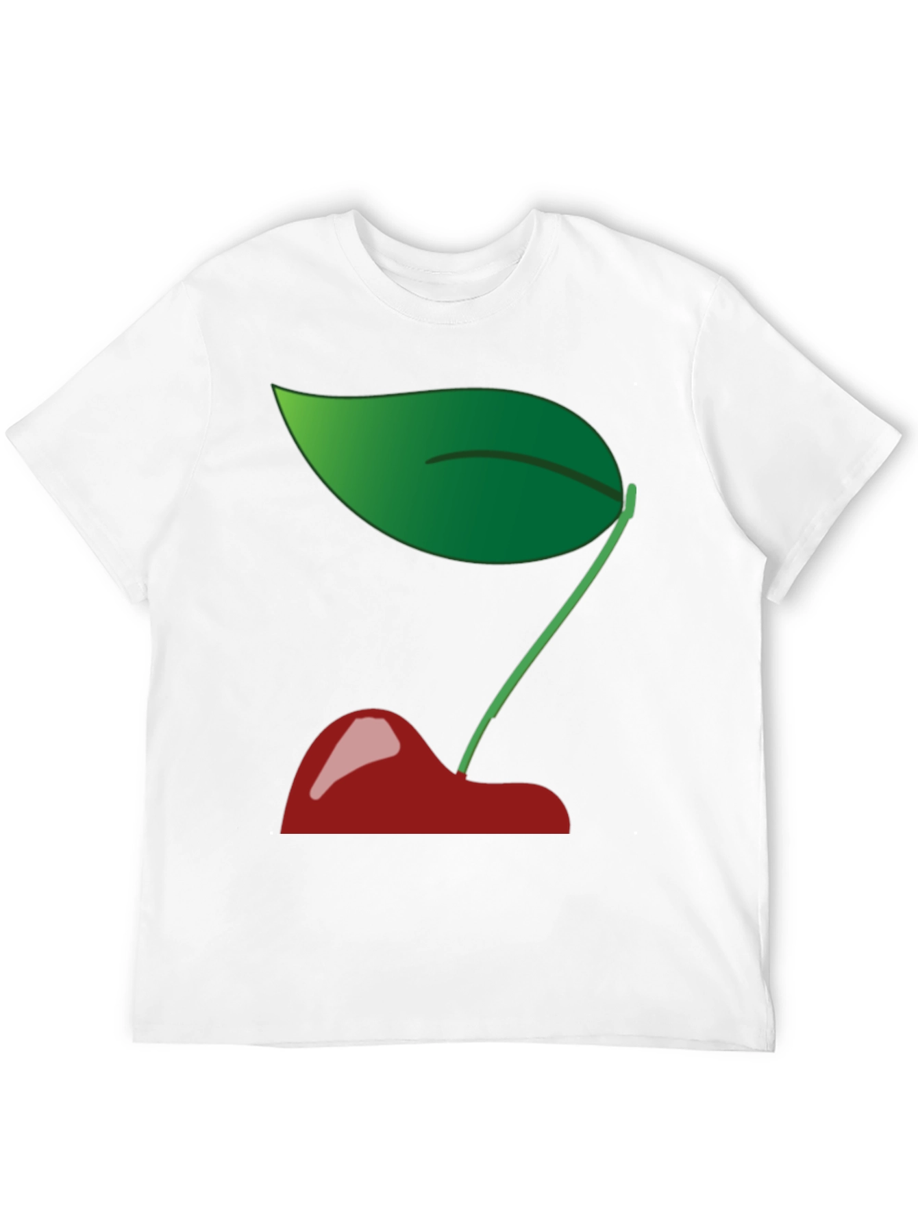 Cherry Graphic Print T-Shirt - Casual Cotton Tee