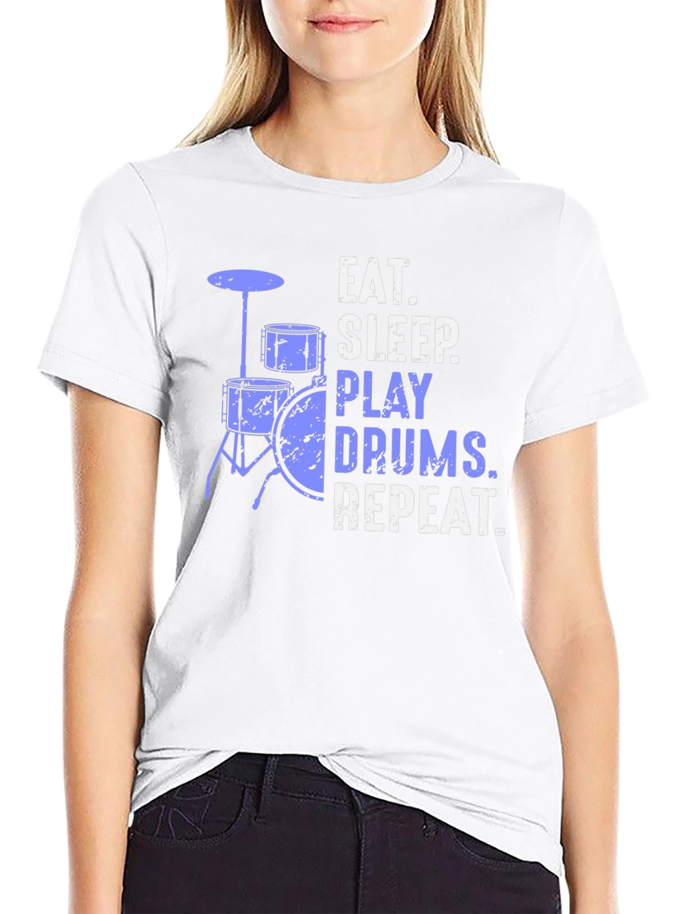 Eat Sleep Play Drums Repeat Graphic Tee