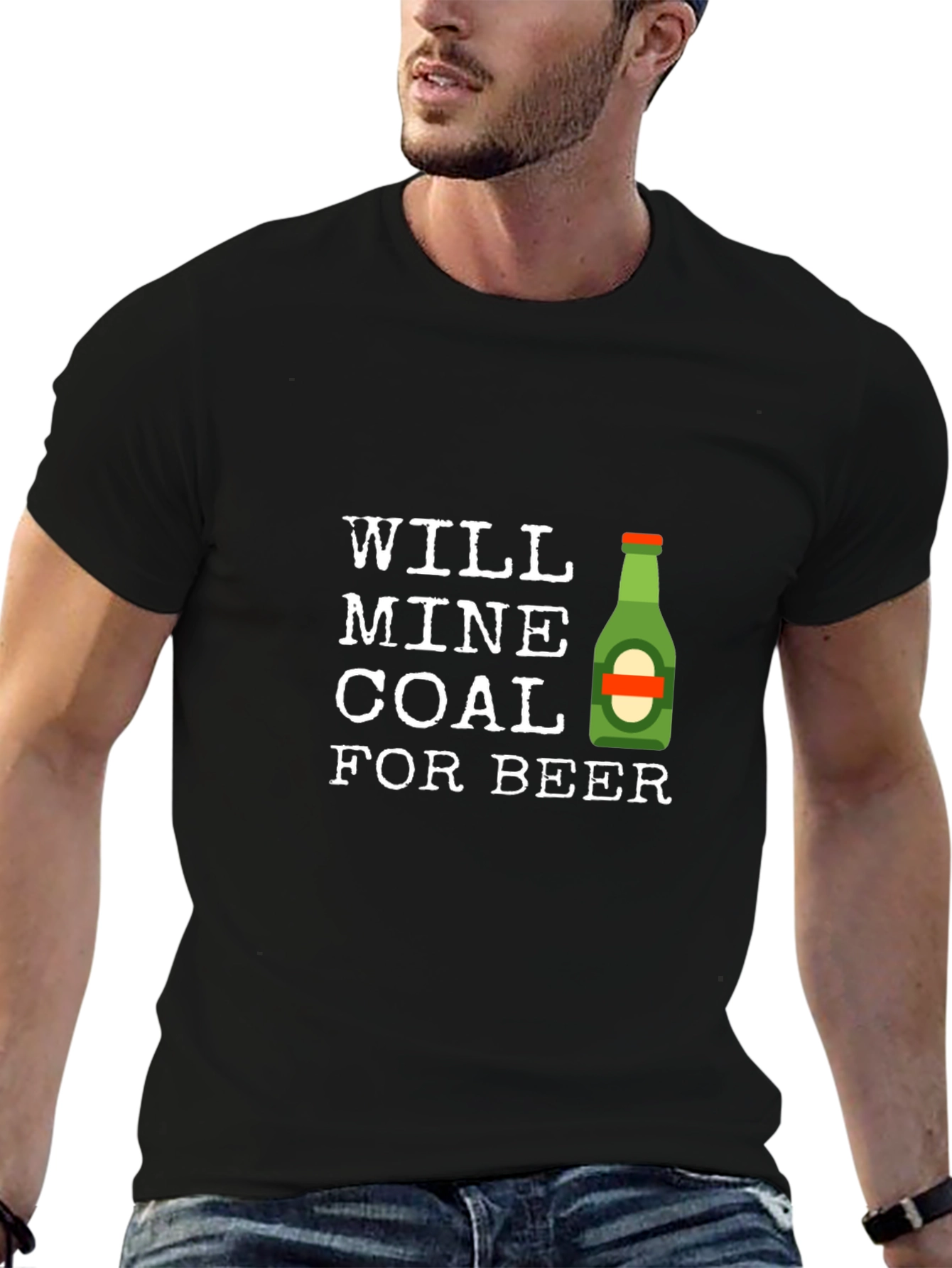 Will Mine Coal For Beer T-Shirt - Black