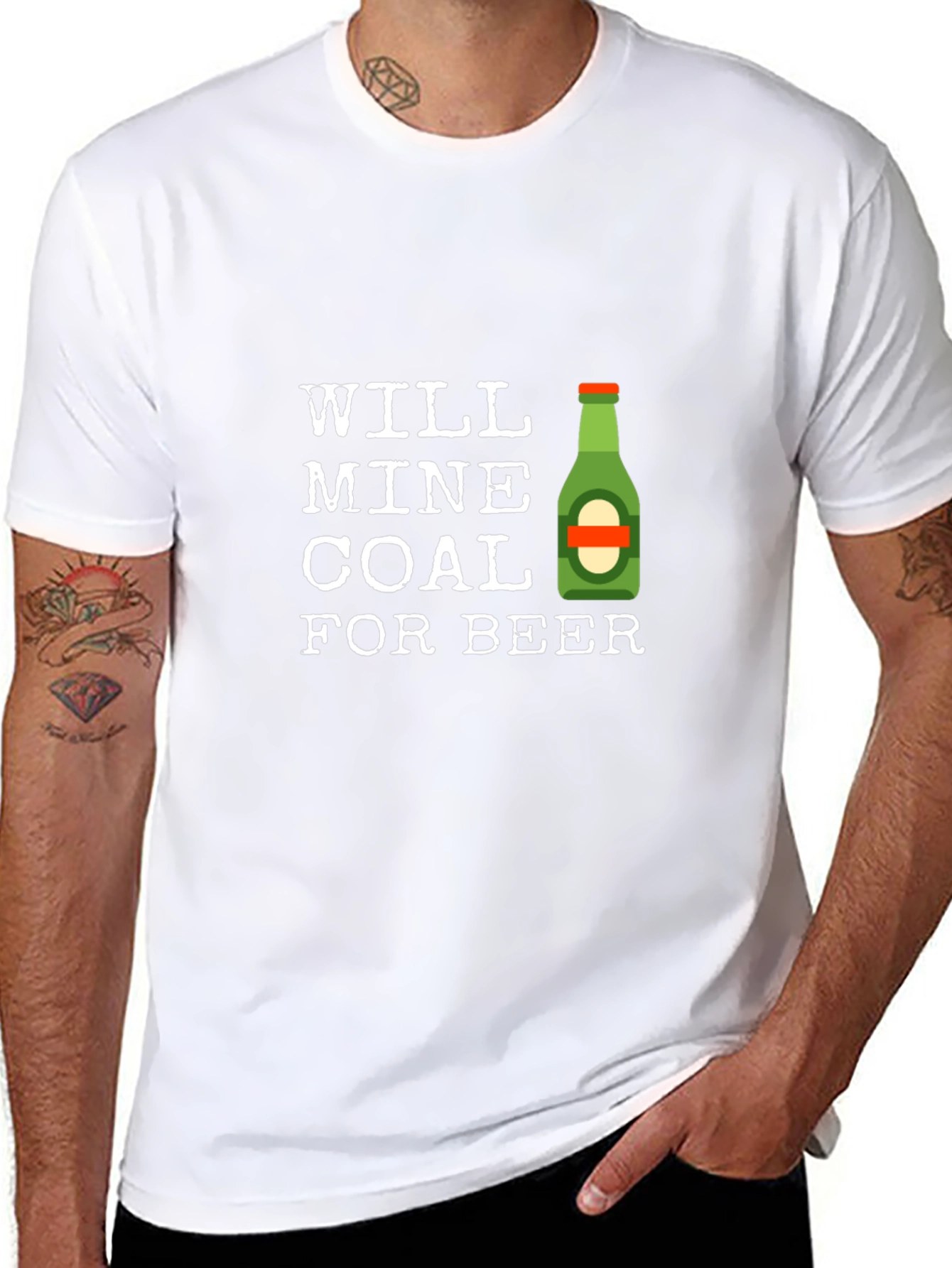 Will Mine Coal For Beer T-Shirt - Black