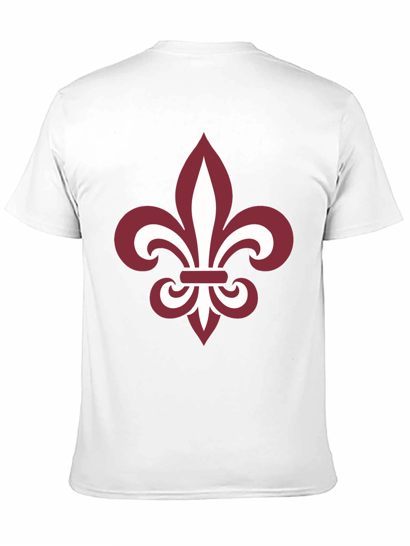 Fleur-de-Lis Graphic Tee - Black Cotton Blend Casual T-Shirt