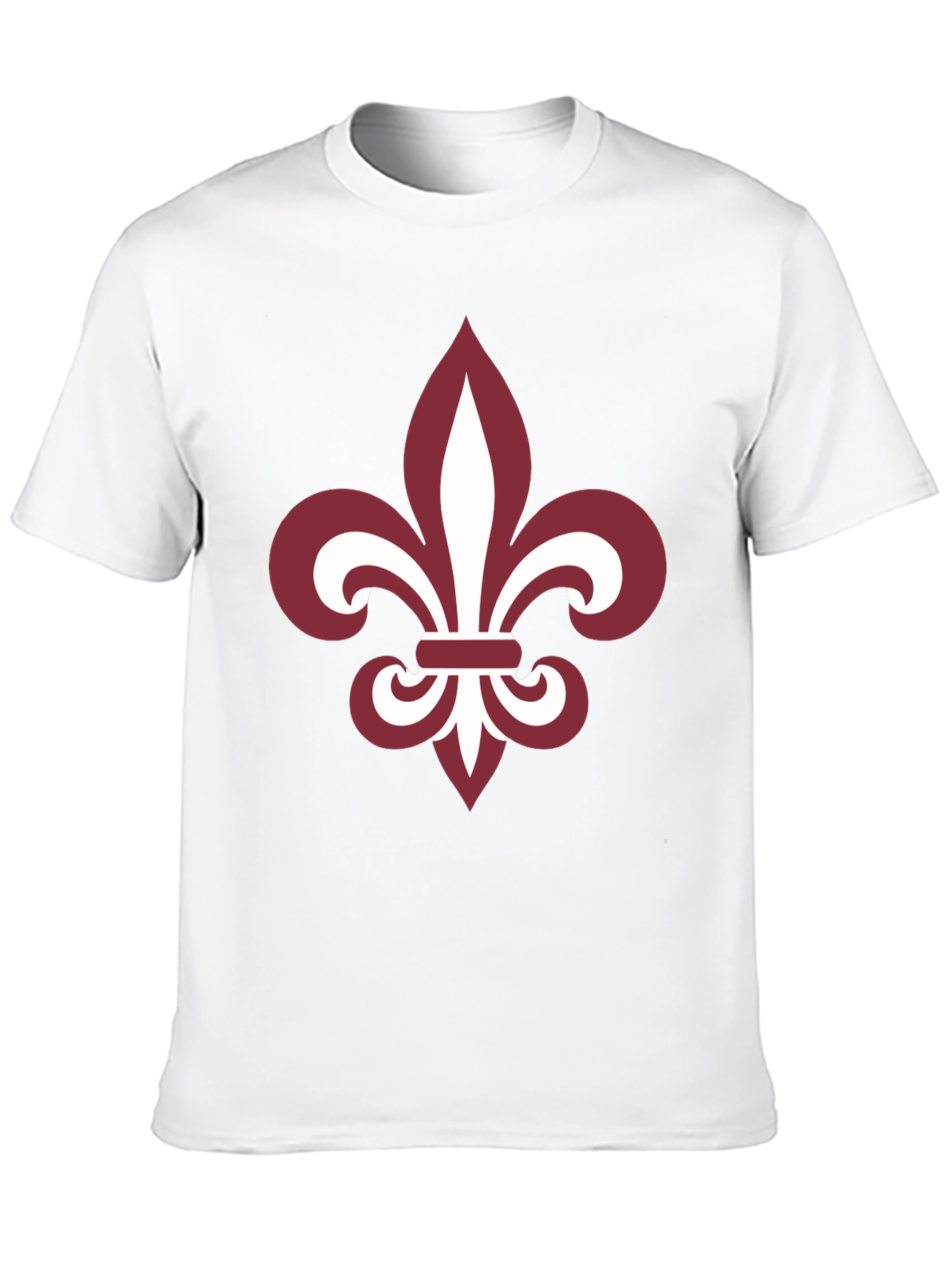 Fleur-de-Lis Graphic Tee - Black Cotton Blend Casual T-Shirt